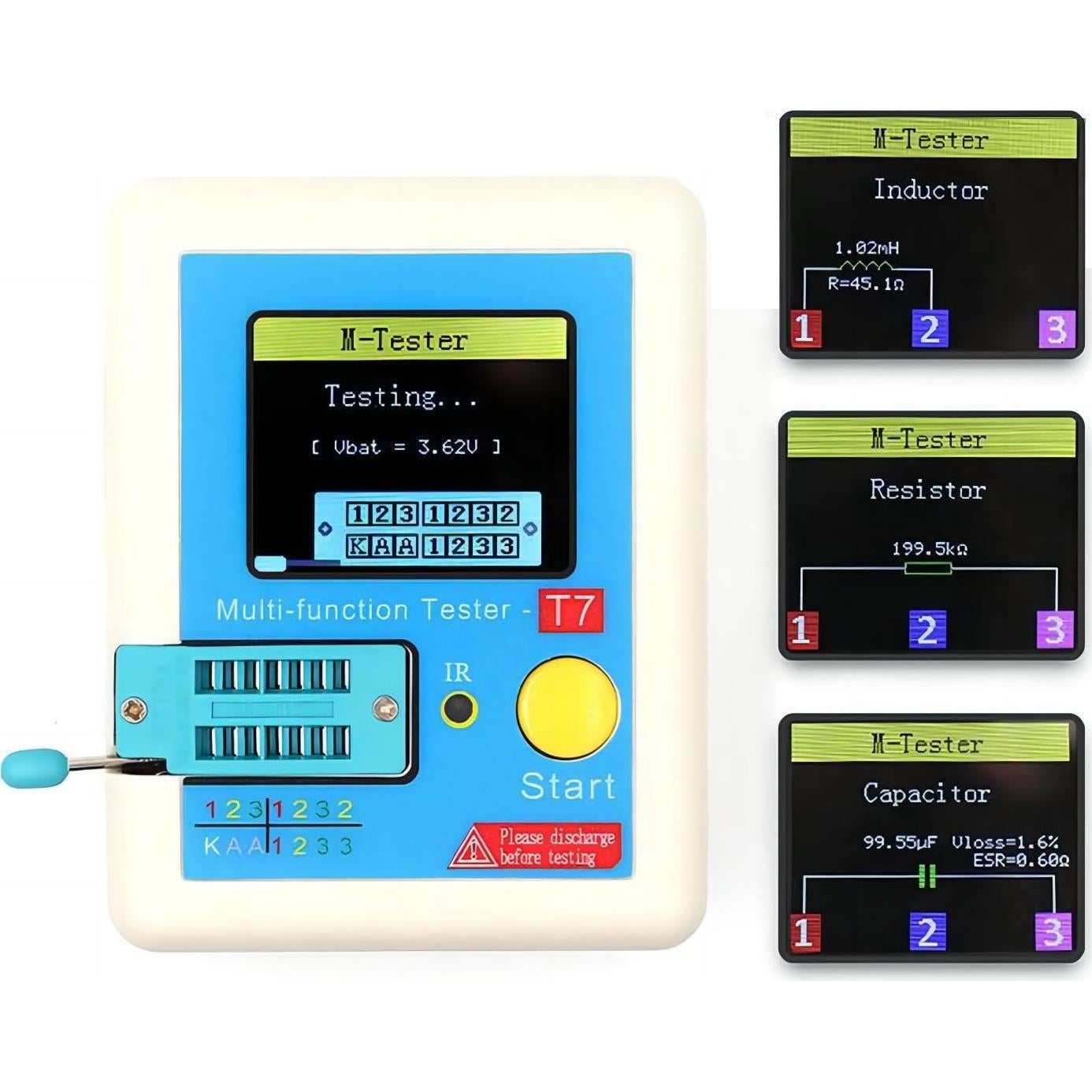 Medidor Multifuncional LCR-T7 WWZMDiB Pantalla Color 3.5"