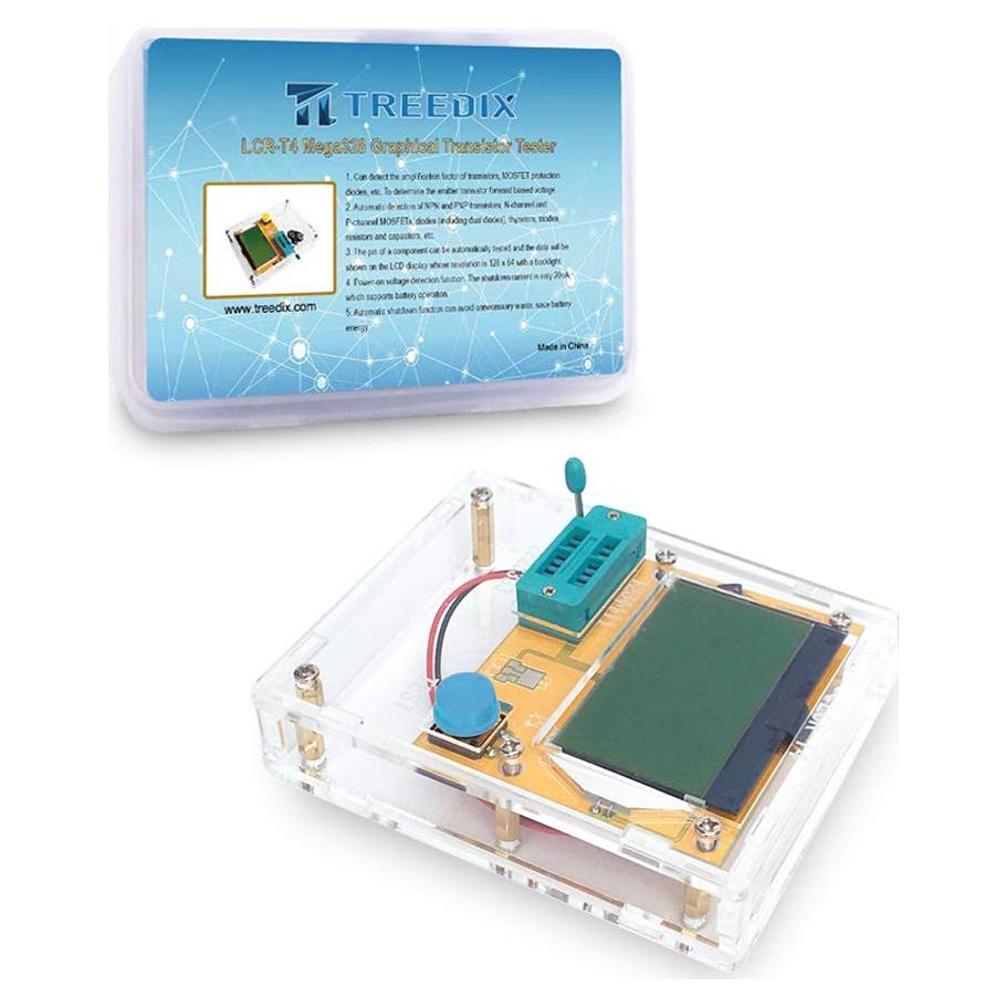 Probador de Transistores LCR-T4 Treedix con Pantalla LCD