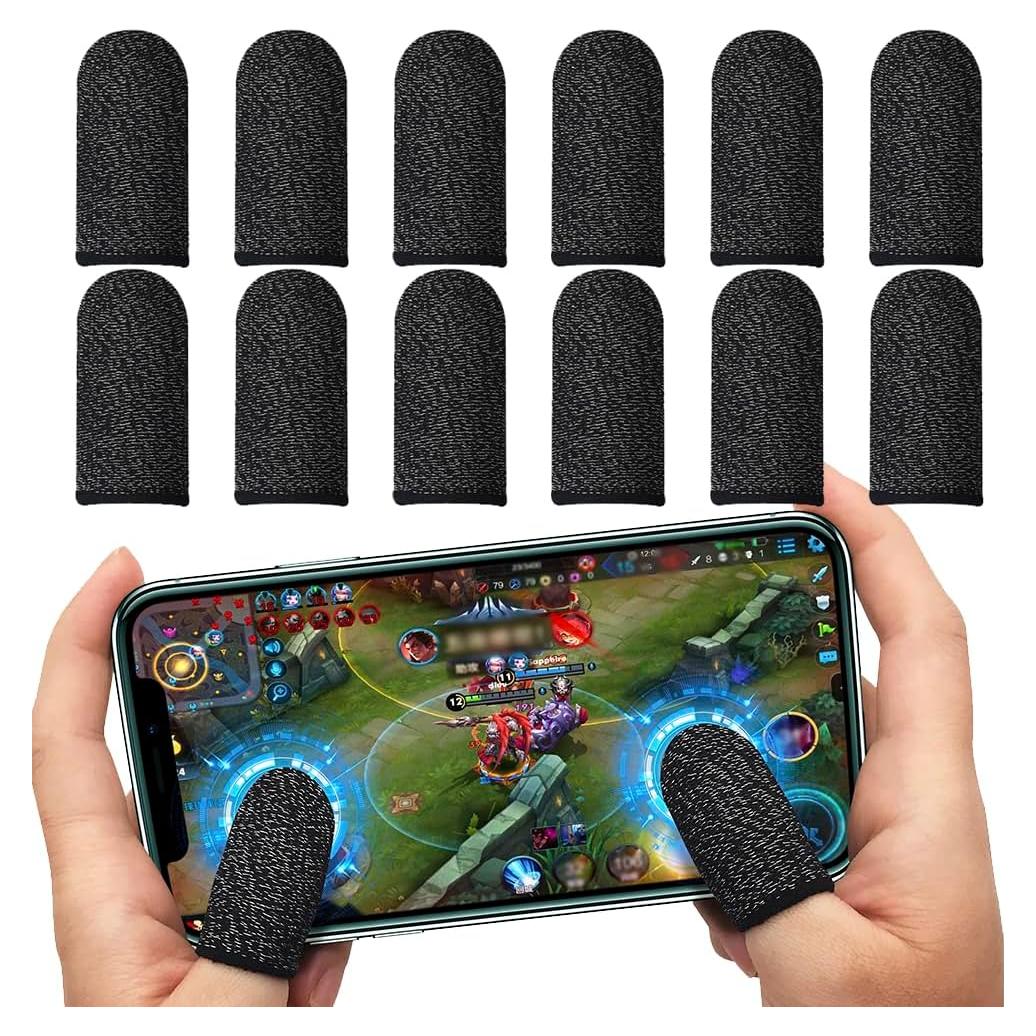 Mangas para dedos de juego CNHIDEE 12 PCS Antisudor 0.15 mm