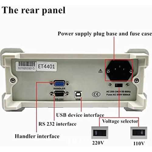 Medidor LCR de escritorio Zhongchuang ET4410 0.1% 3.5" TFT