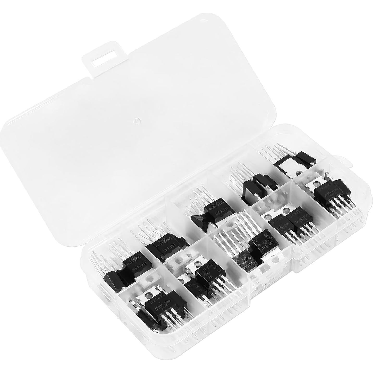 Kit de 50 MOSFETs Canal N y P MELIFE con Caja de Almacenamiento