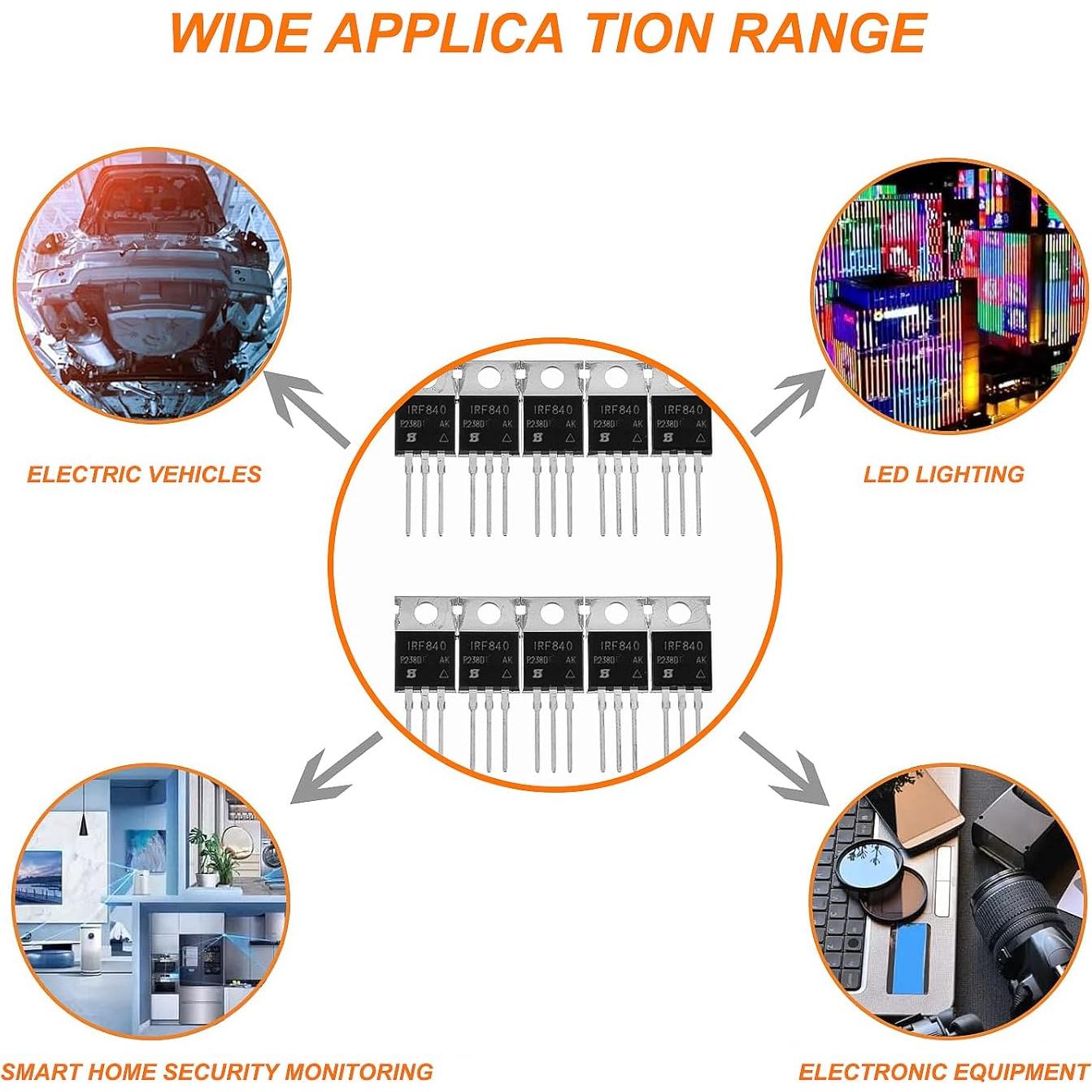 Kit de 50 MOSFETs Canal N y P MELIFE con Caja de Almacenamiento