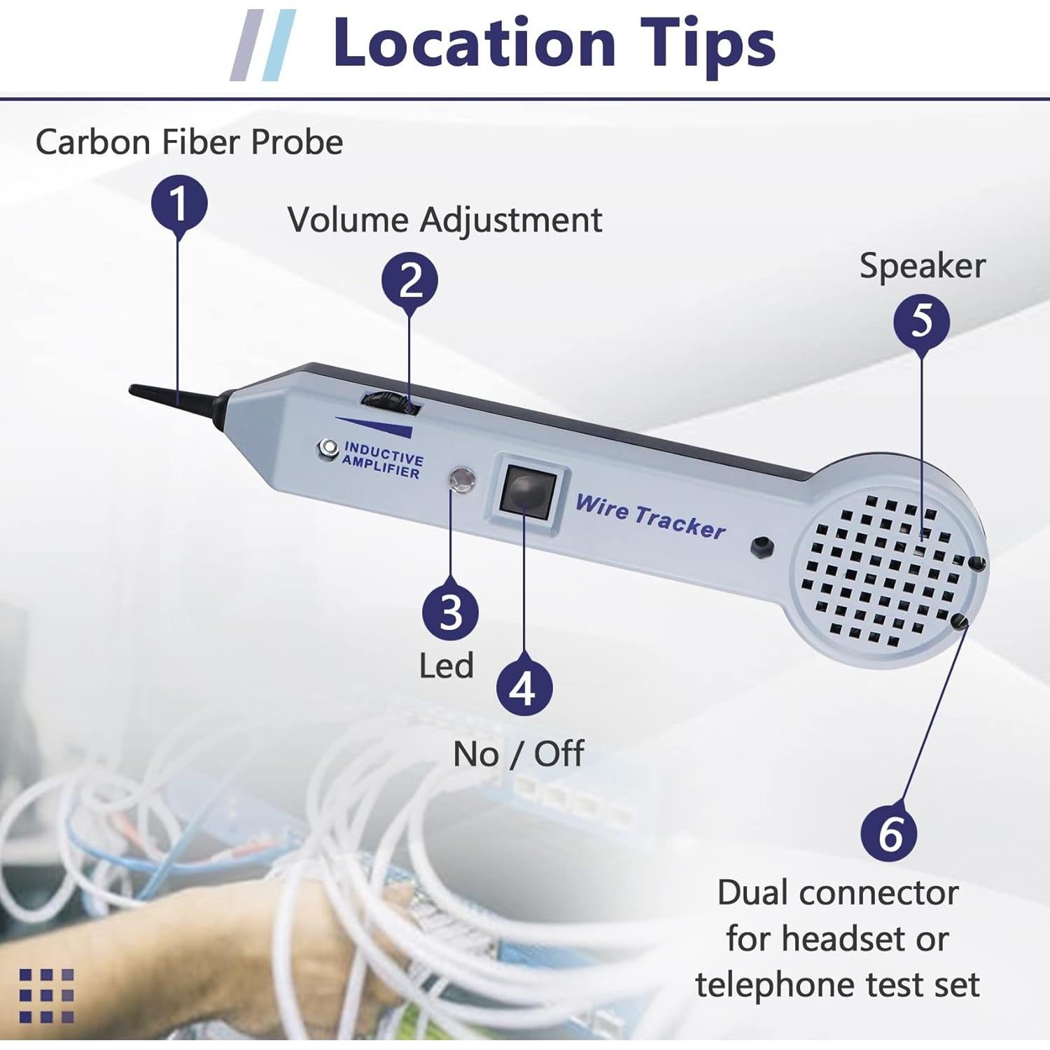 Kit de Generador de Tono Chaoos 200EP para Prueba de Cables