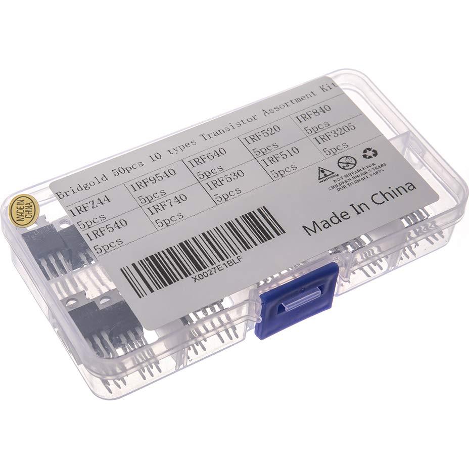 Kit de 50 Transistores Mosfet IRF Bridgold - 10 Tipos