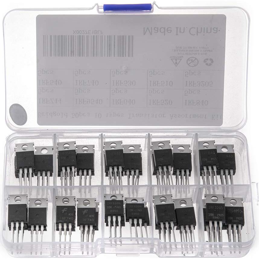 Kit de 50 Transistores Mosfet IRF Bridgold - 10 Tipos