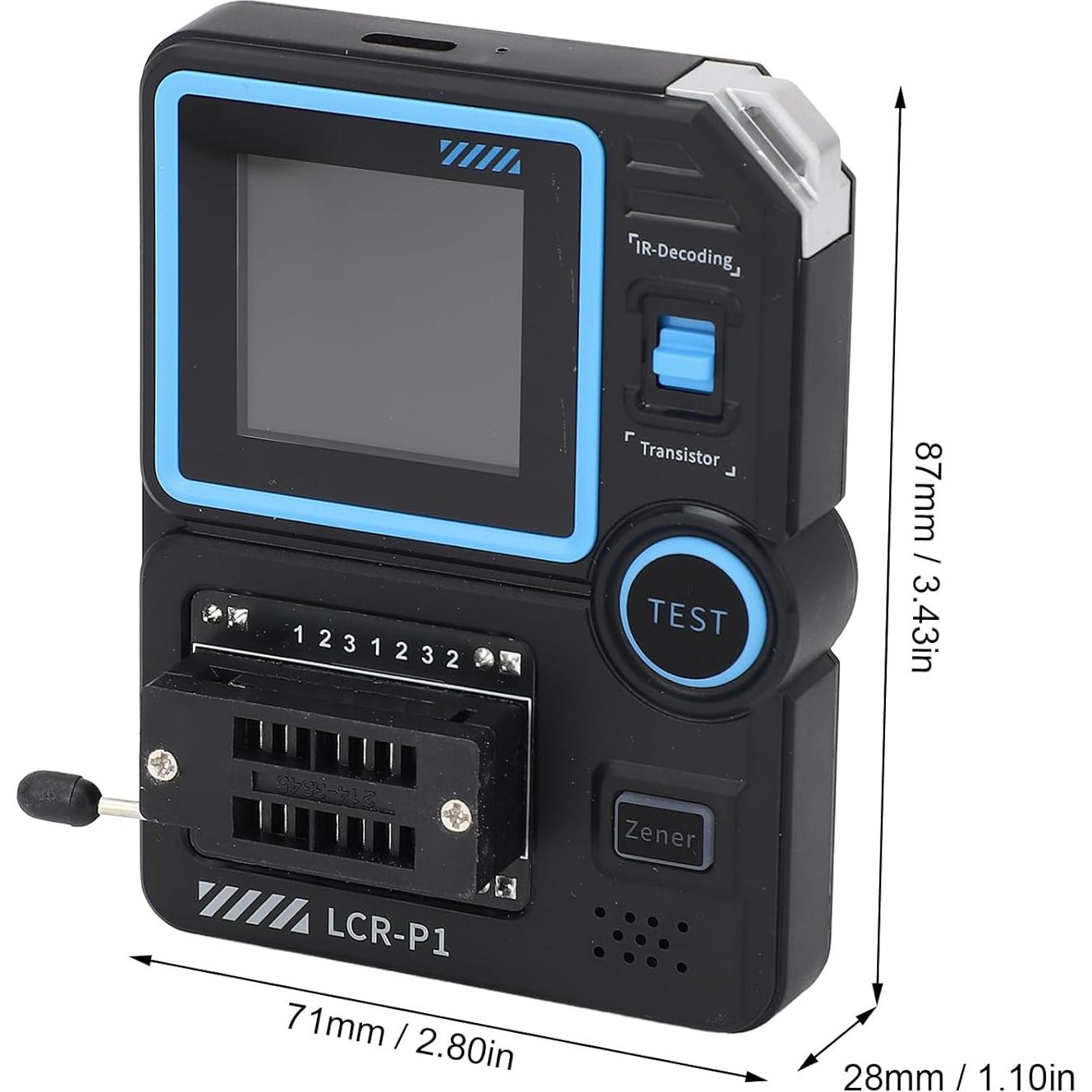 Probador de Transistores y Capacitores P1 - Pantalla 1.44"