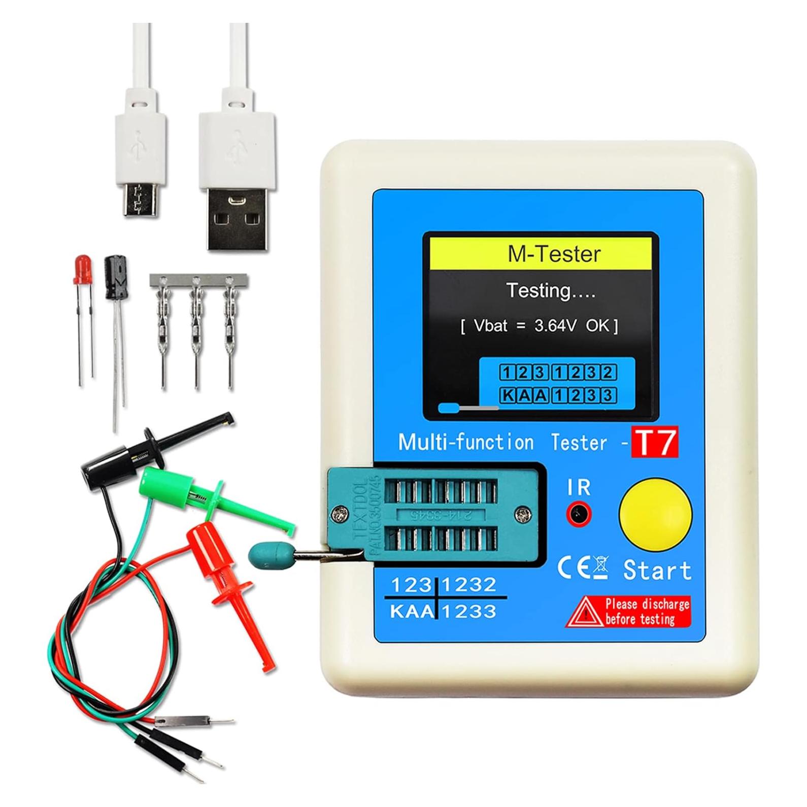 Medidor de Transistores LCR-T7 Irfora Pantalla Color Multifunción