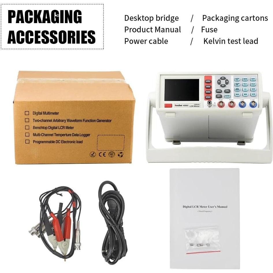Medidor LCR Digital RuoShui 4090A 10Hz-100kHz Precisión 0.2%