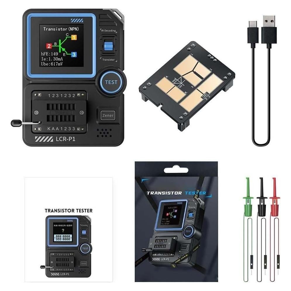 Probador de Transistores Tooluantmall LCR-P1 Multifuncional