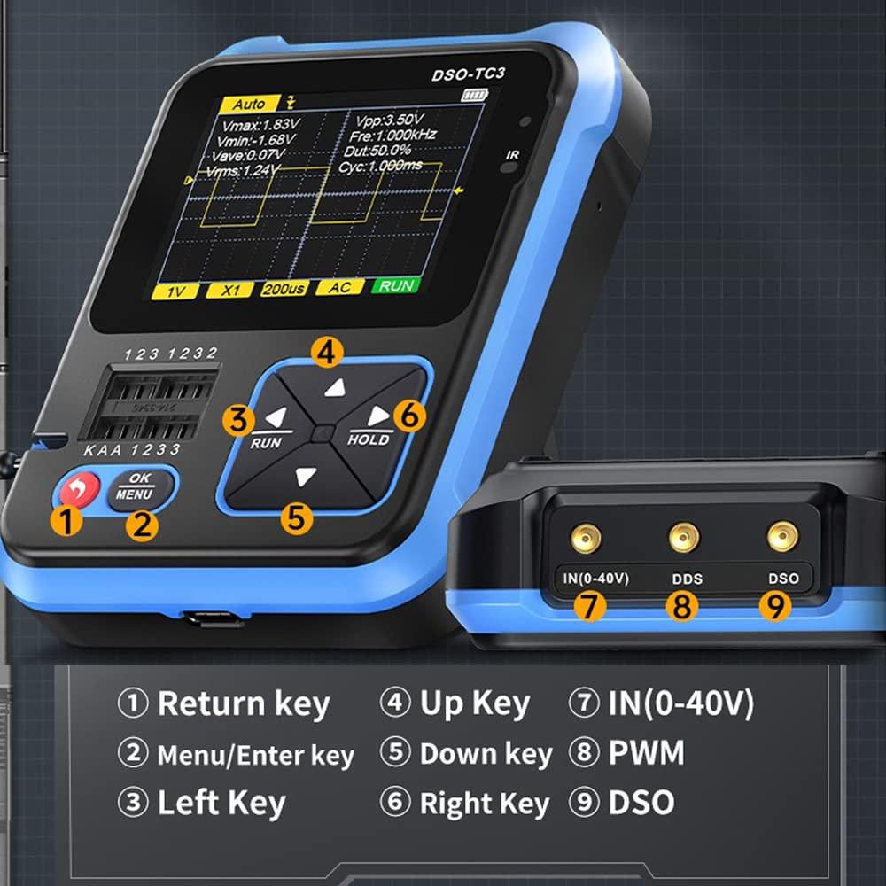 Osciloscopio Digital DSO-TC3 3 en 1 Treedix con Pantalla 2.4"