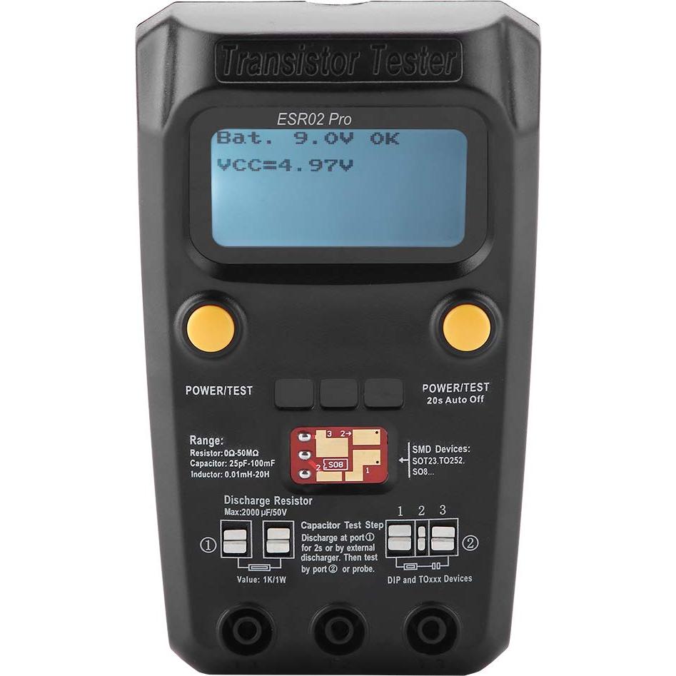 Probador de Transistores Digital BSIDE Pro con Pantalla LCD