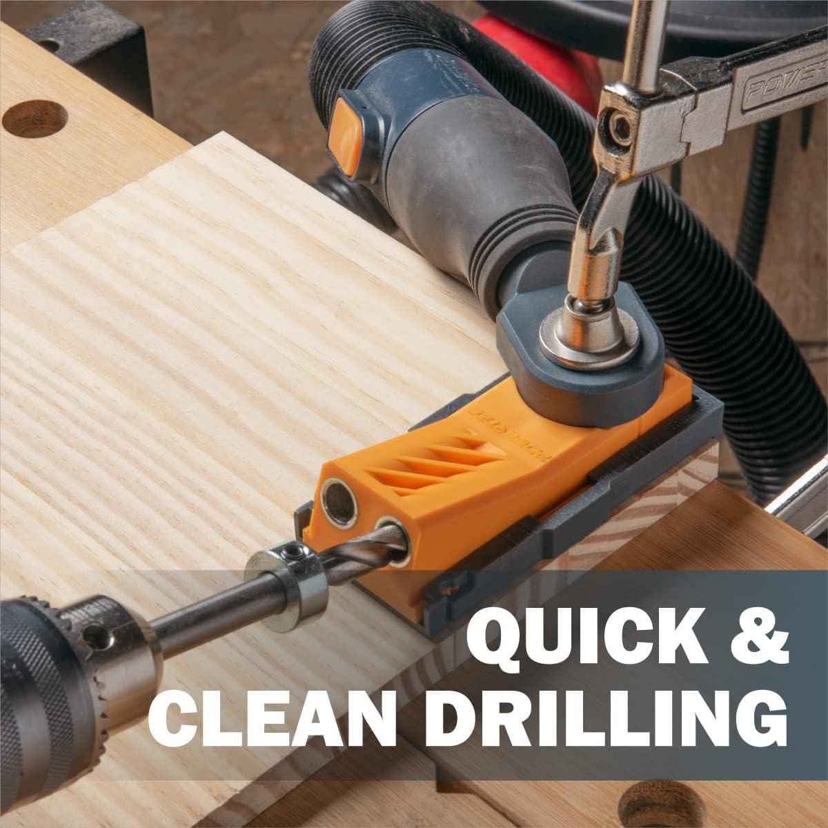 Kit Jig de Agujero de Bolsillo POWERTEC 71643, Broca 9.53 mm