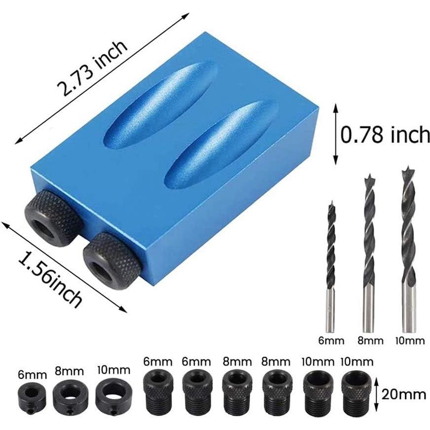 Plantilla de Agujero en Ángulo QEDT 15° con Brocas 6/8/10mm