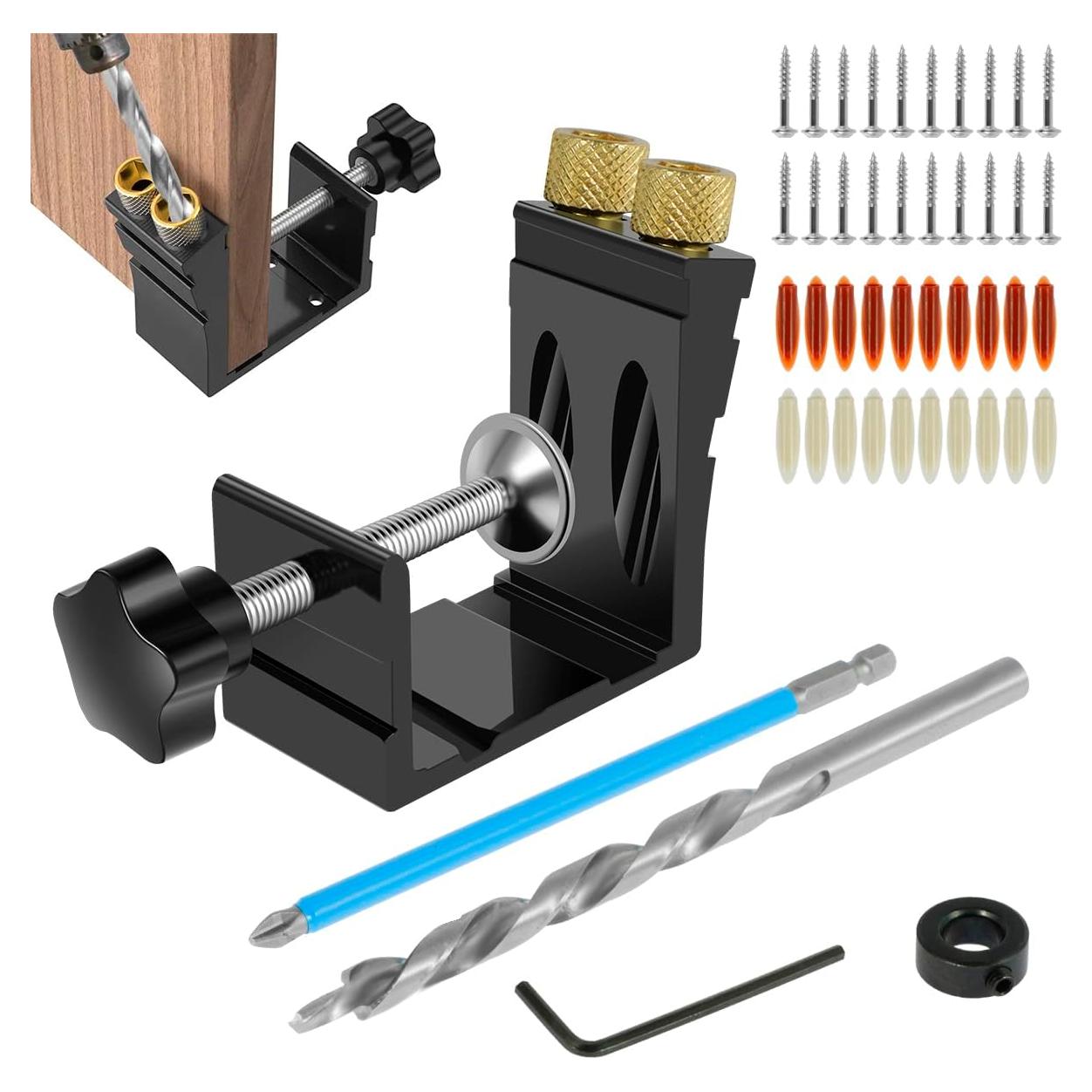 Kit de Plantilla de Agujeros de Pocket Kandishiex 15° Metal