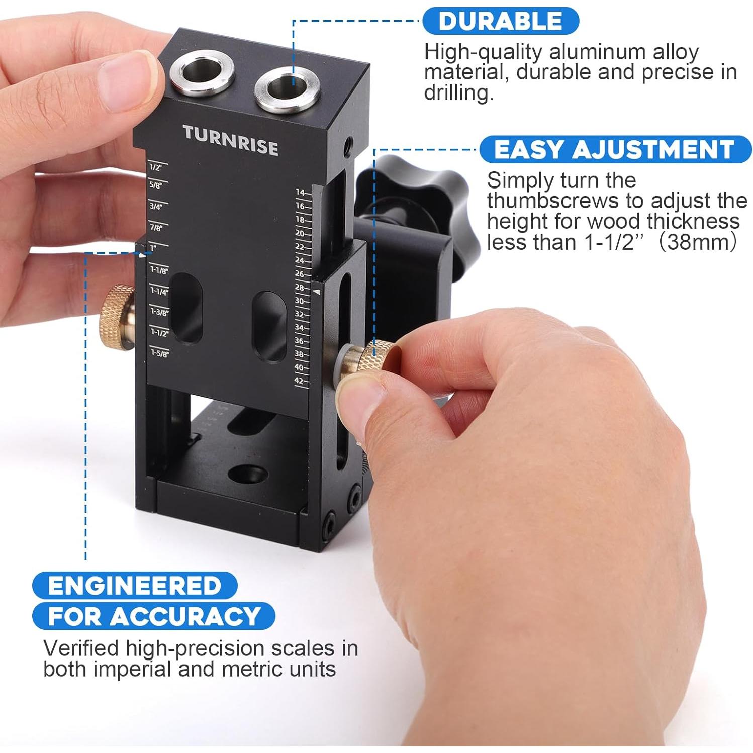 Kit de Plantilla de Agujeros en Ángulo TURNRISE 45 Pcs