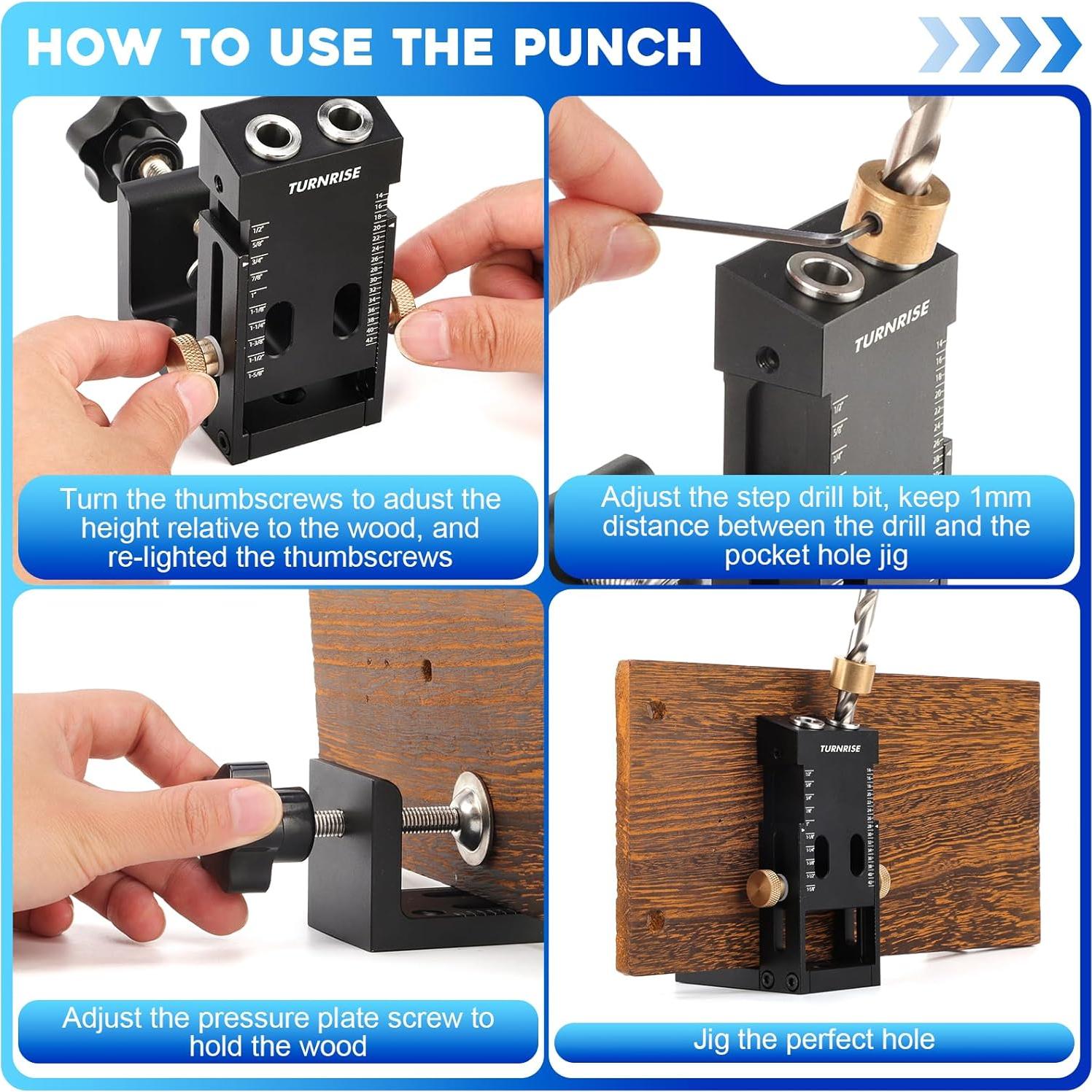 Kit de Plantilla de Agujeros en Ángulo TURNRISE 45 Pcs