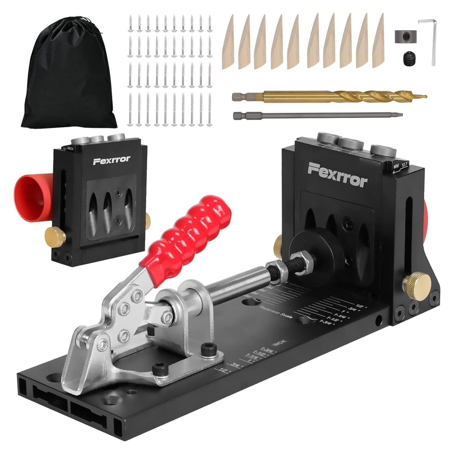 Kit de Plantilla de Agujeros de Bolsillo Fexrror 56 Pcs Aluminio