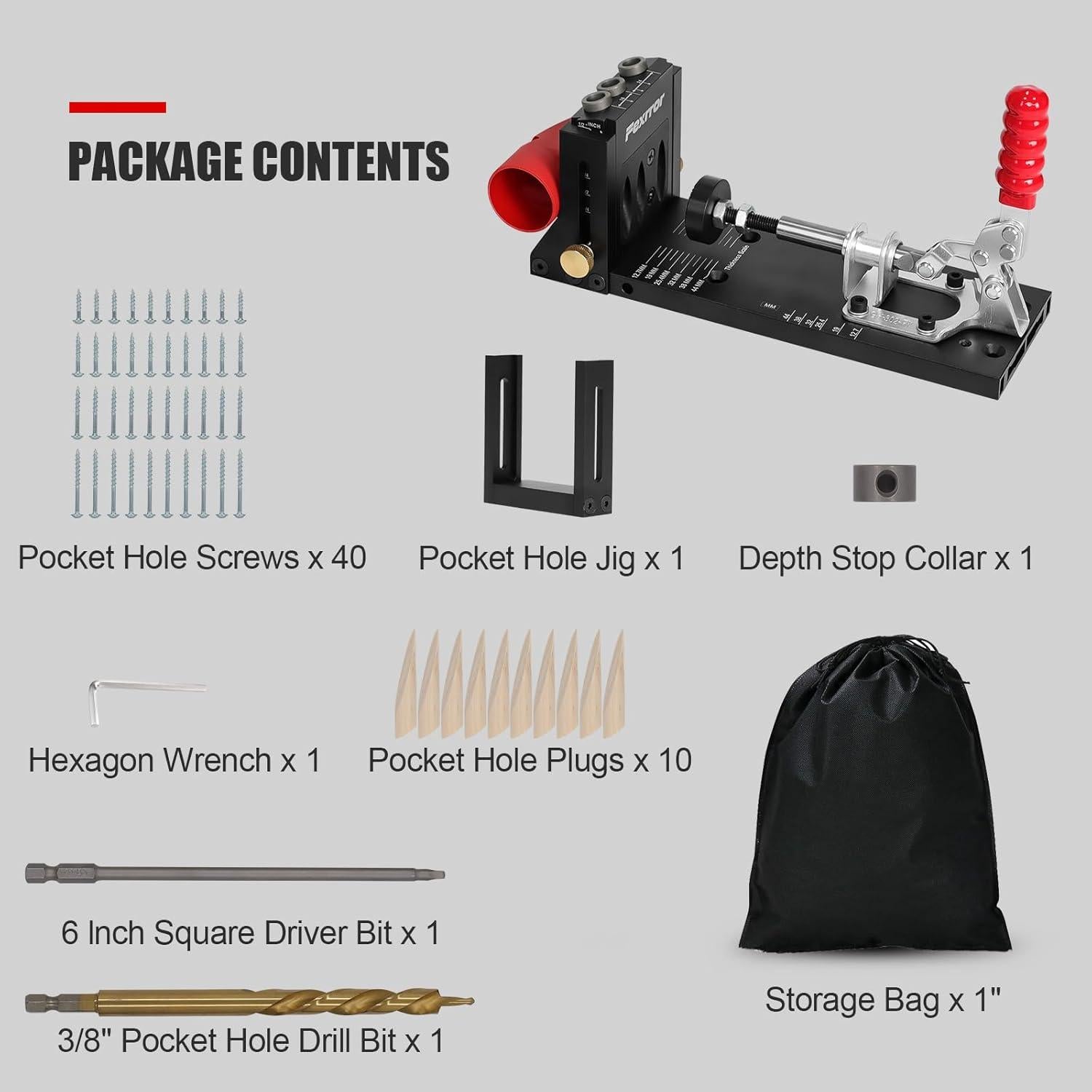 Kit de Plantilla de Agujeros de Bolsillo Fexrror 56 Pcs Aluminio