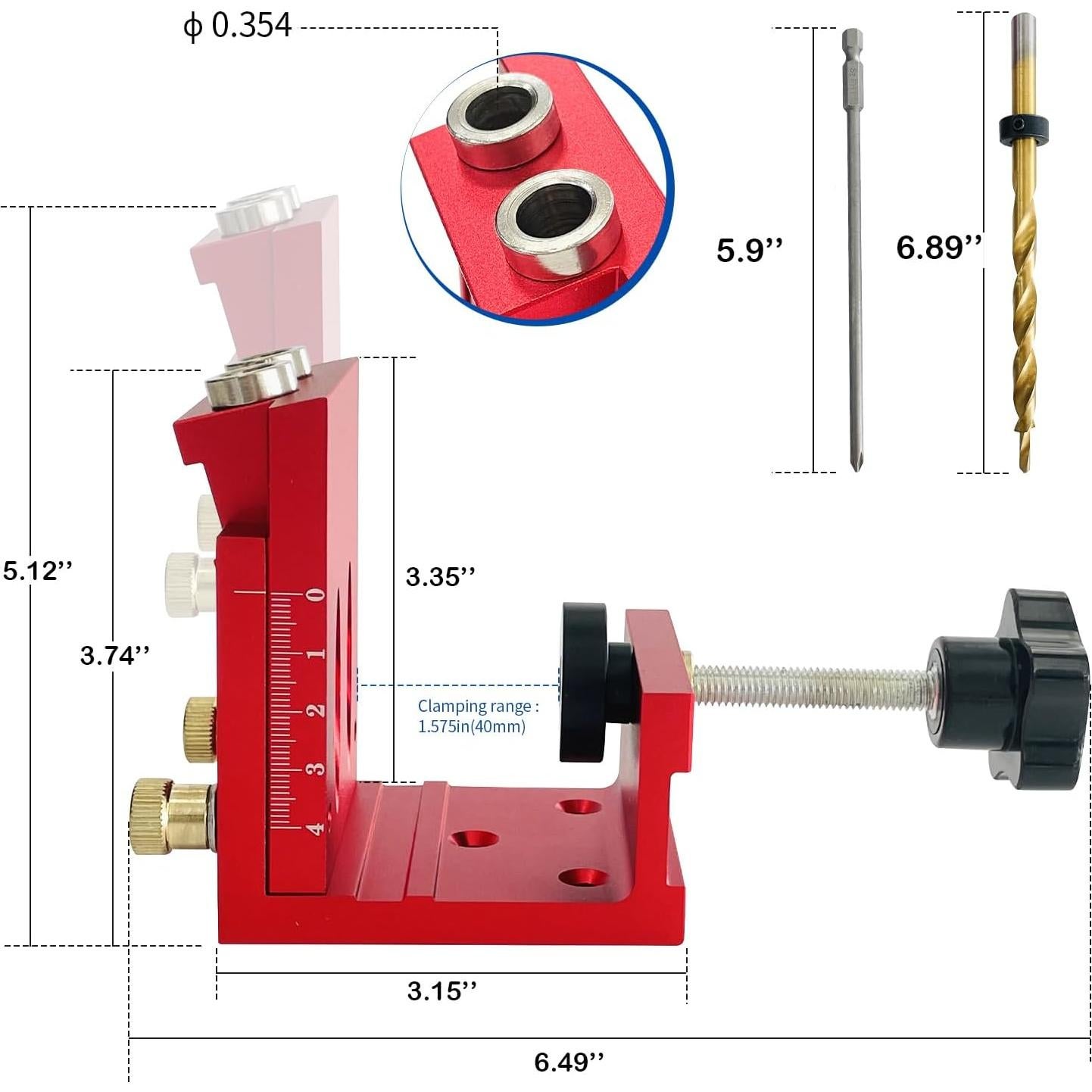 Kit de Plantilla de Agujeros SUGOOE con 2 Brocas y Accesorios