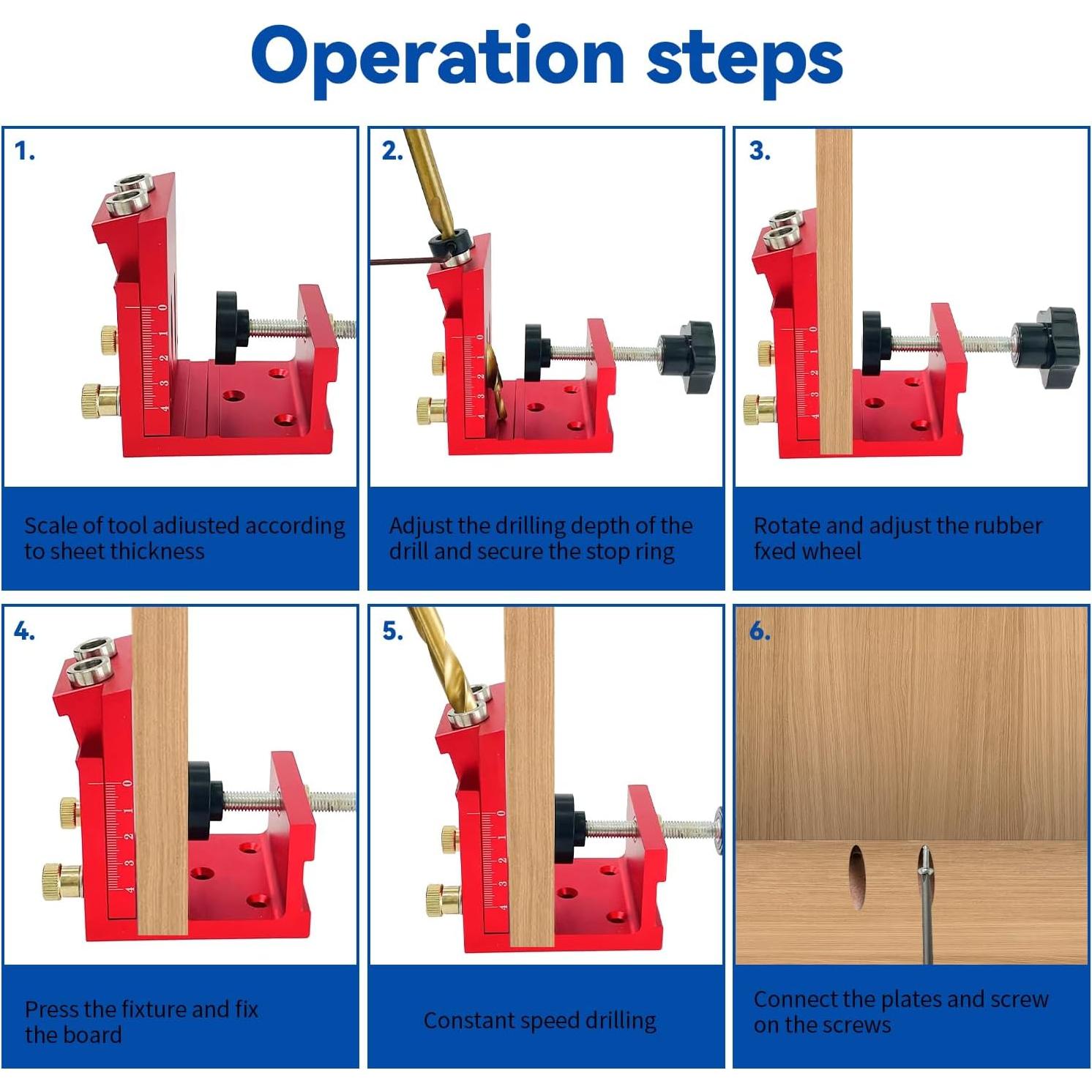 Kit de Plantilla de Agujeros SUGOOE con 2 Brocas y Accesorios