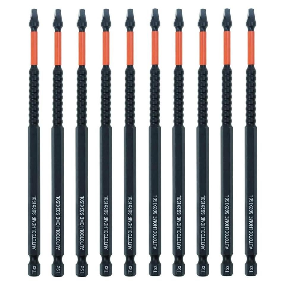 AUTOTOOLHOME Paquete de 10 Puntas Cuadradas #2 de 15.24 cm