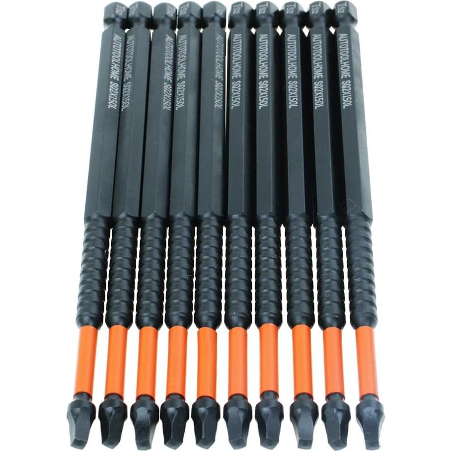 AUTOTOOLHOME Paquete de 10 Puntas Cuadradas #2 de 15.24 cm