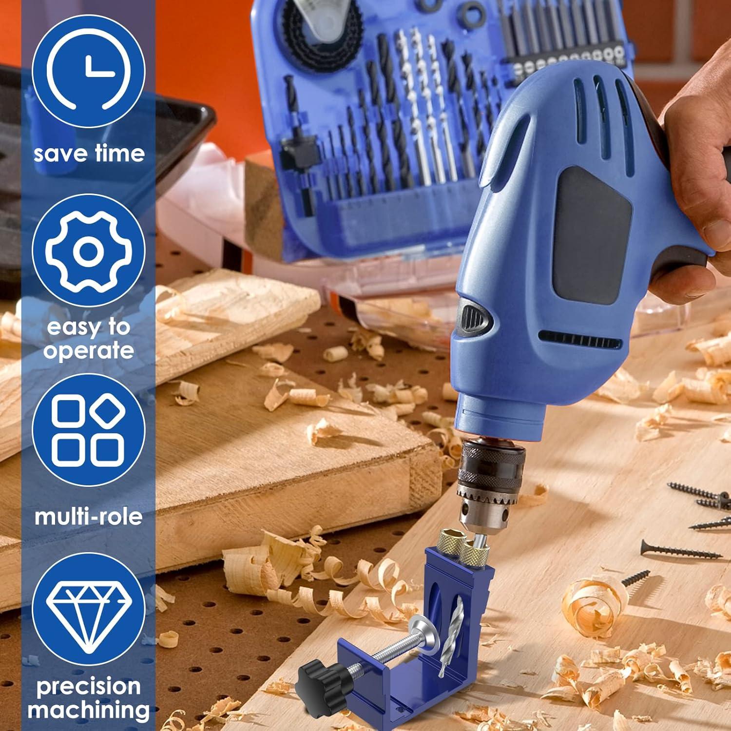 Kit de Localizador de Agujeros 47 Piezas Ajustable 15 Grados