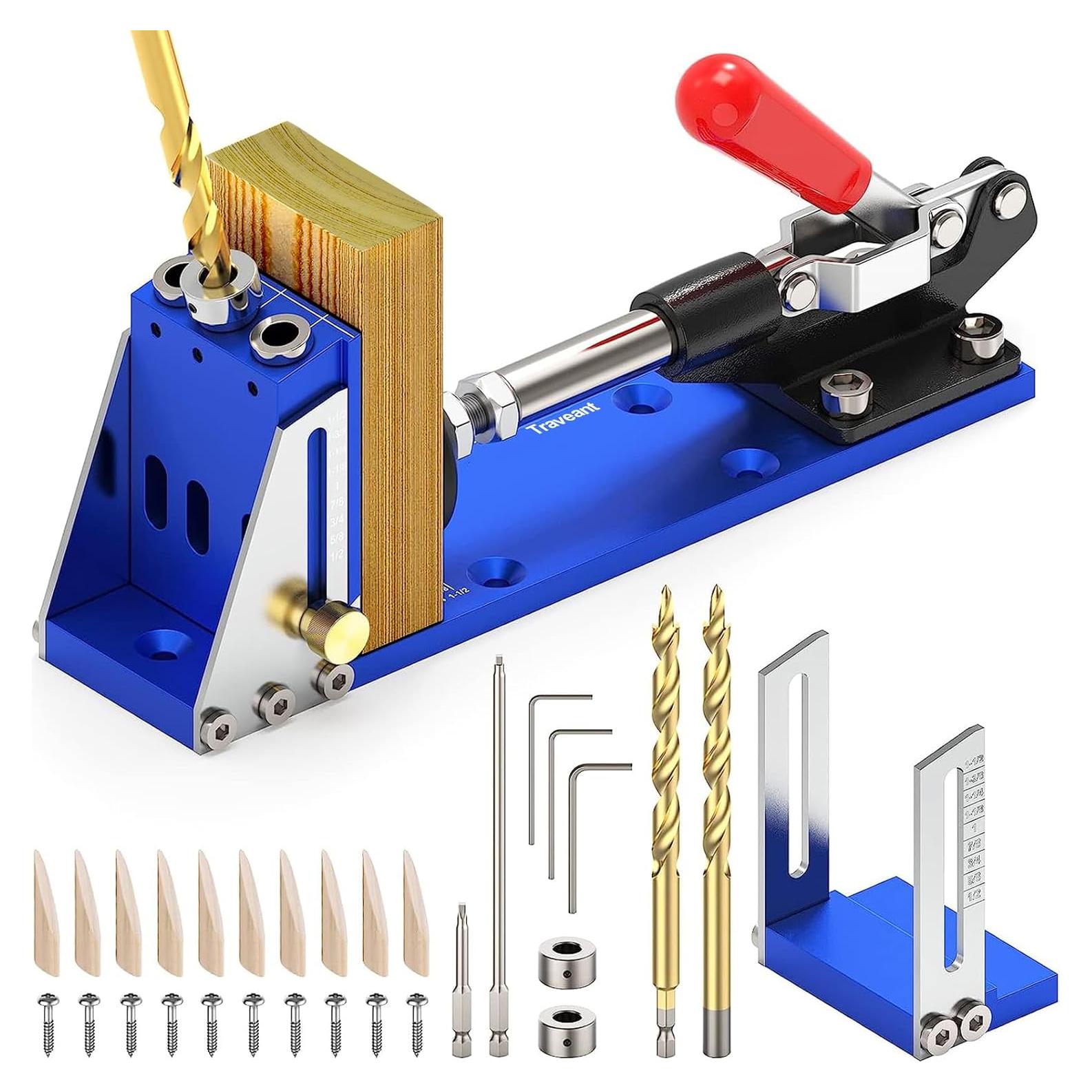 Kit de Plantilla de Agujeros de Pocket TRAVEANT - Ajustable 1.27-4.5 cm