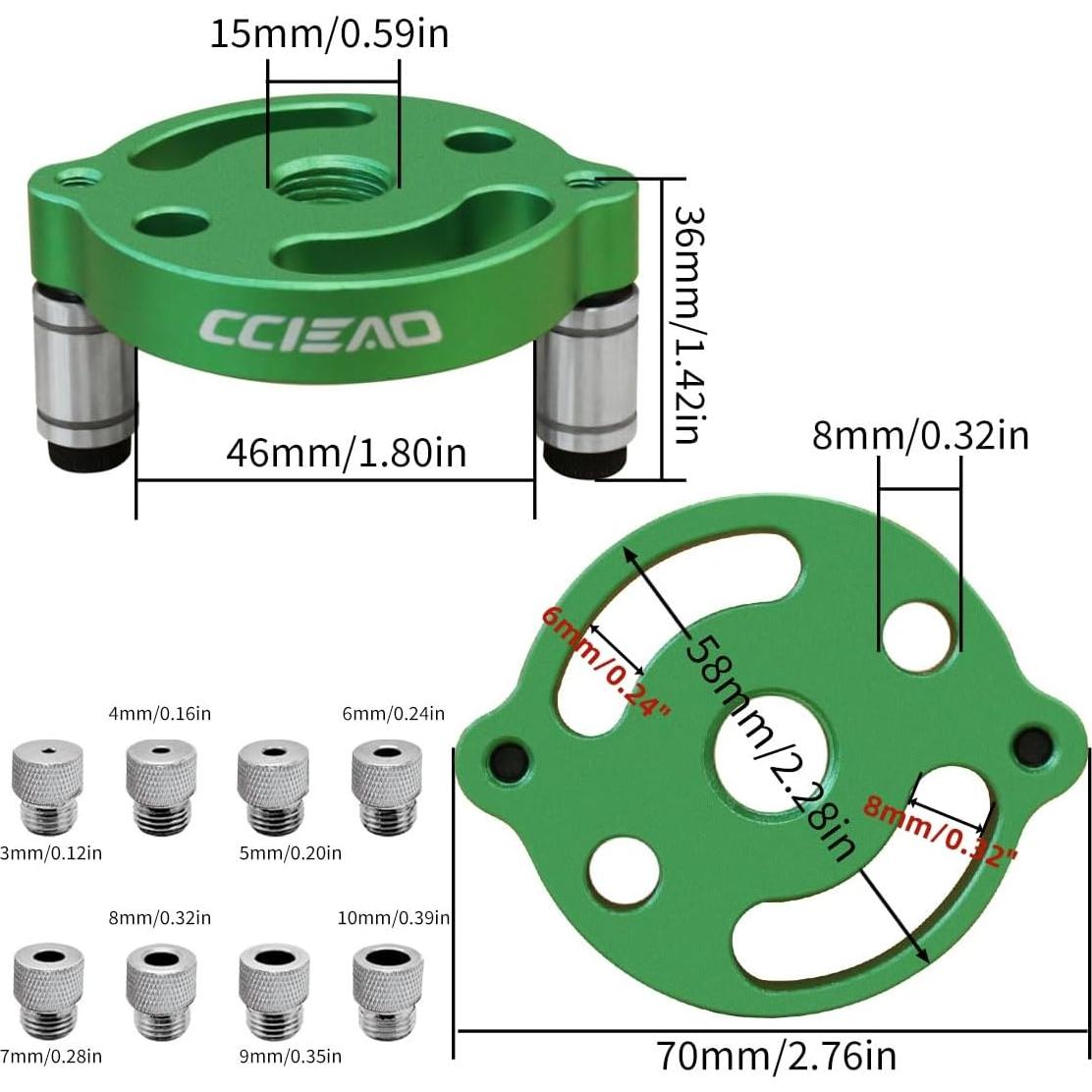 Plantilla de Alineación Autocentrante CCIEAO con 8 Brocas