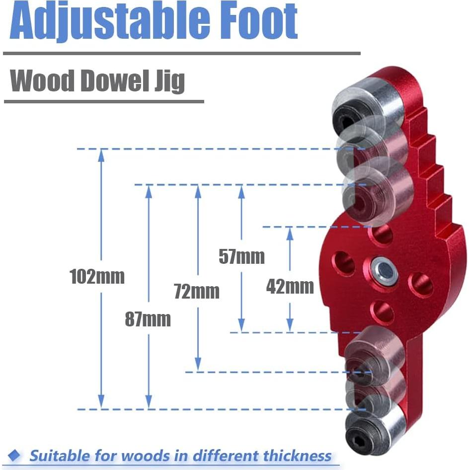 Plantilla de Dowel Mesee 2-en-1 con Scriber 6/8/10mm