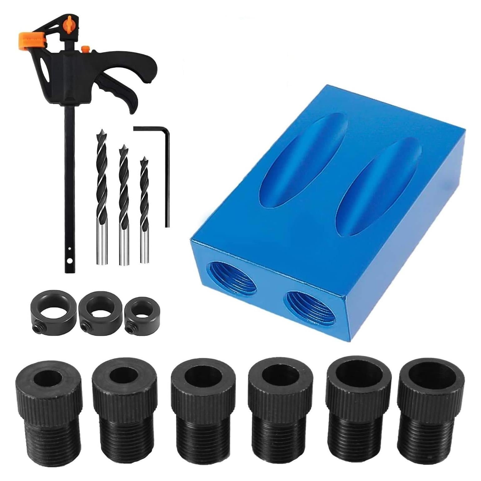 Kit de Herramientas de Perforación en Ángulo 15° Auto_plaza 15 Piezas