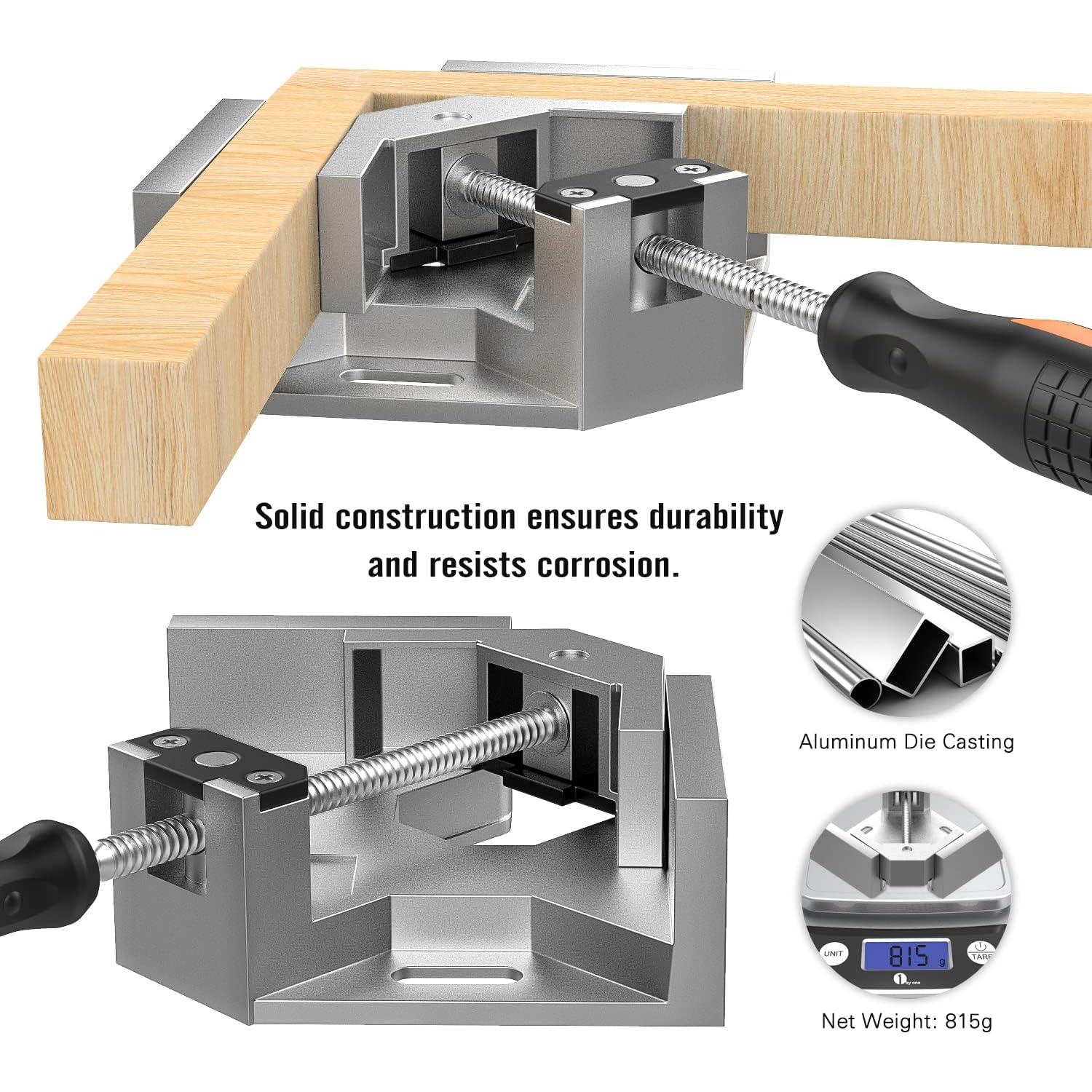Abrazadera de Ángulo Recto Housolution 4 Pack Aluminio 90°