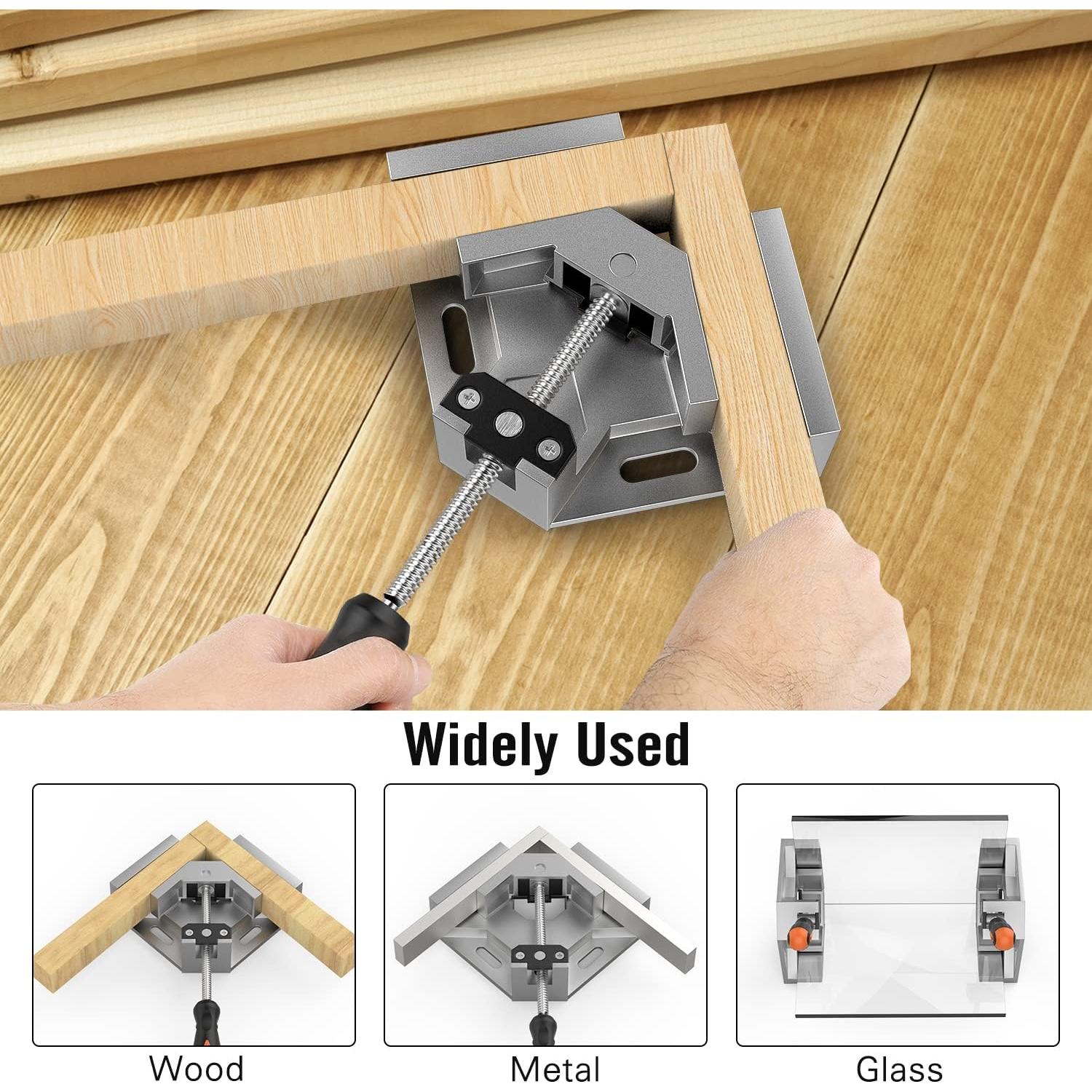 Abrazadera de Ángulo Recto Housolution 4 Pack Aluminio 90°