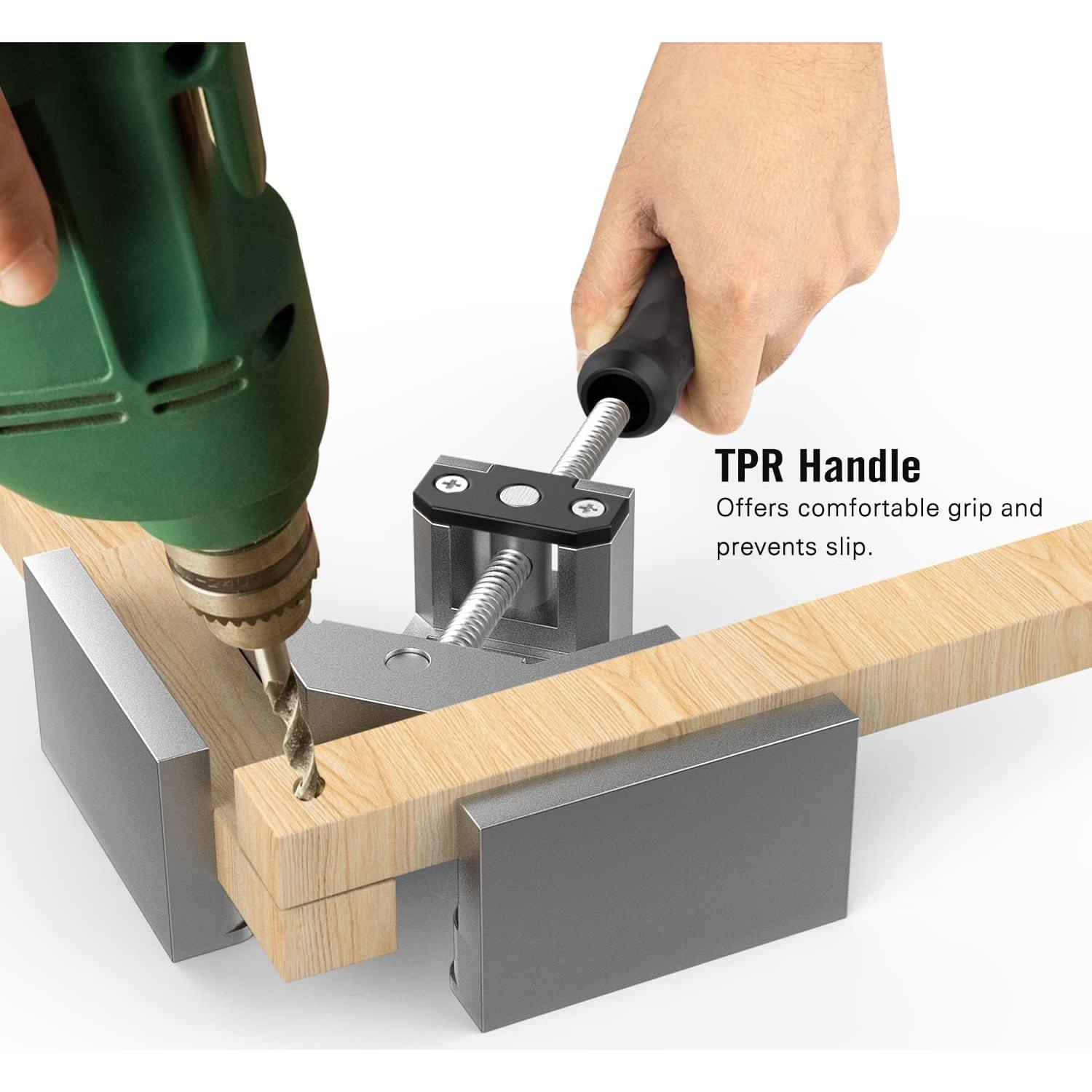 Abrazadera de Ángulo Recto Housolution 4 Pack Aluminio 90°