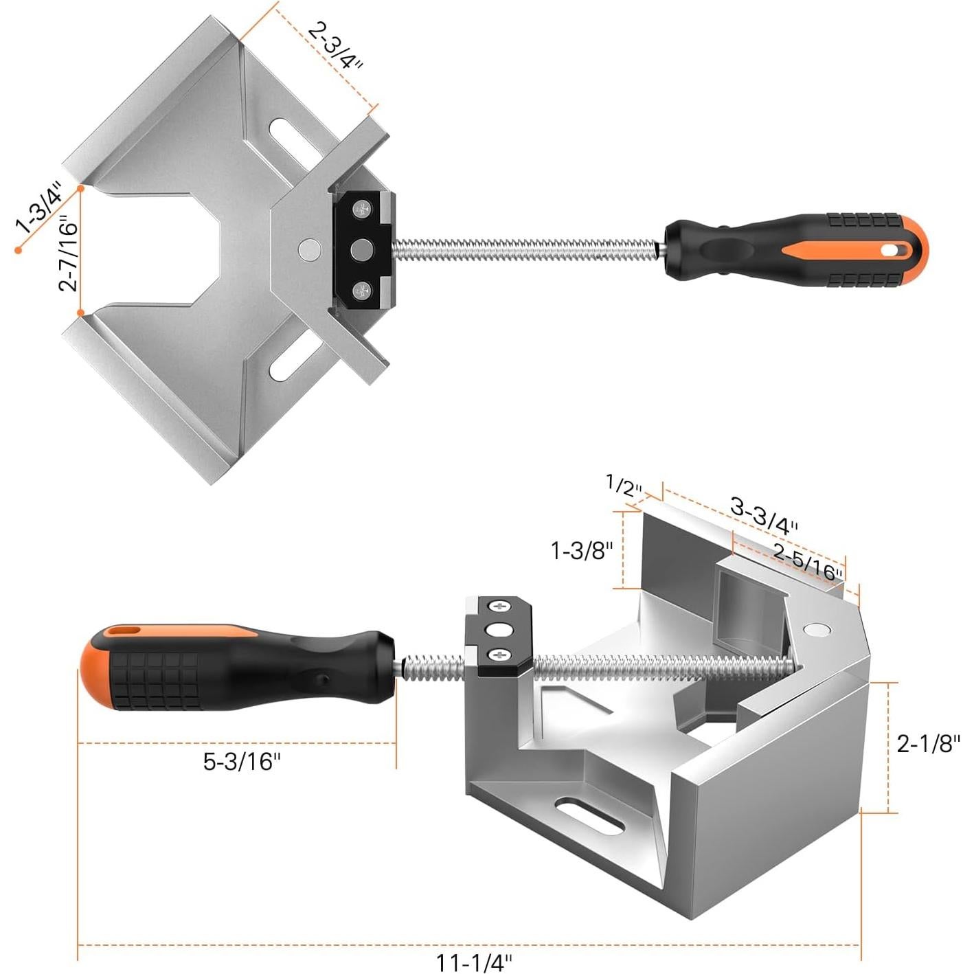 Abrazadera de Ángulo Recto Housolution 4 Pack Aluminio 90°