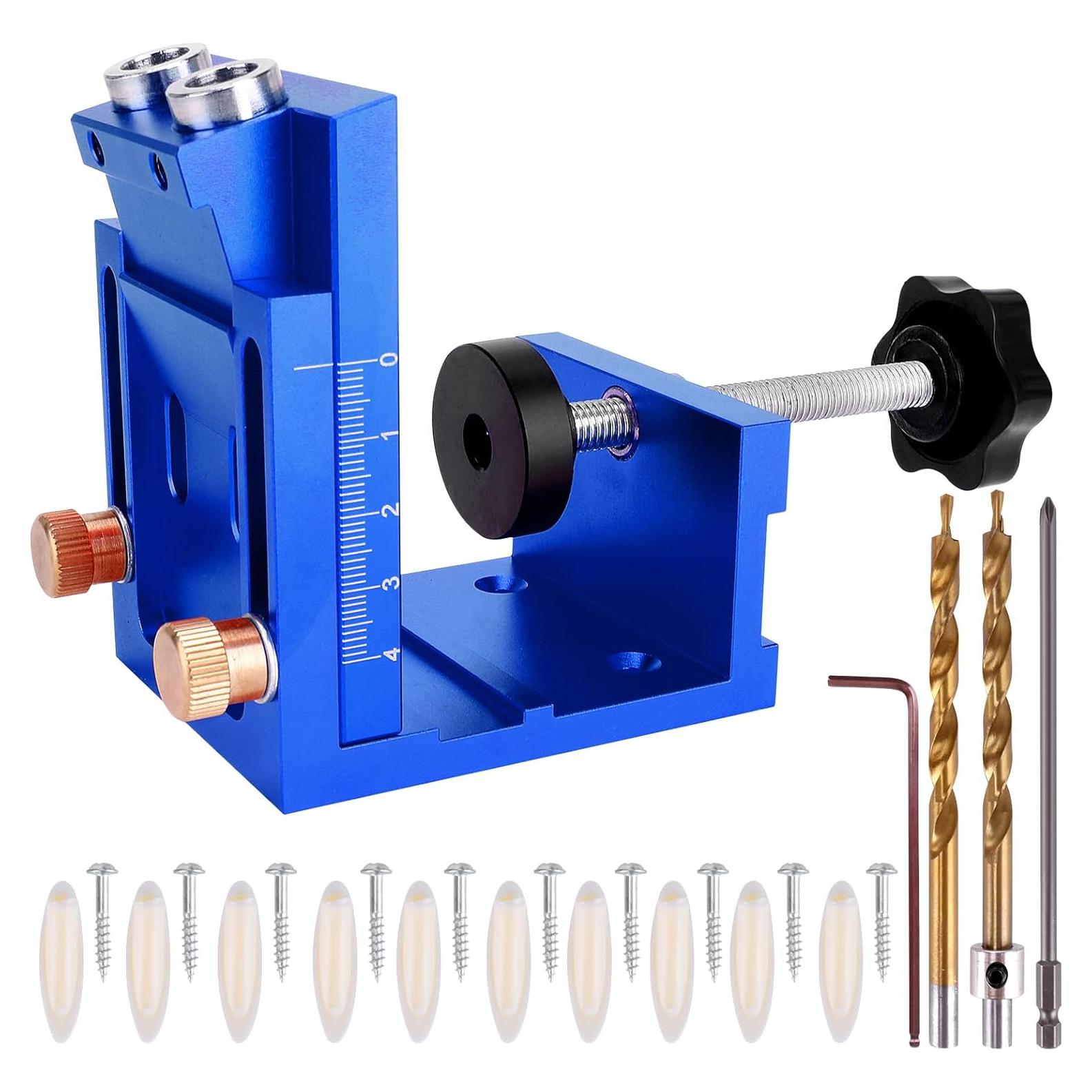 Kit de Plantilla de Agujeros de Pocket JSZYO - Aluminio Azul