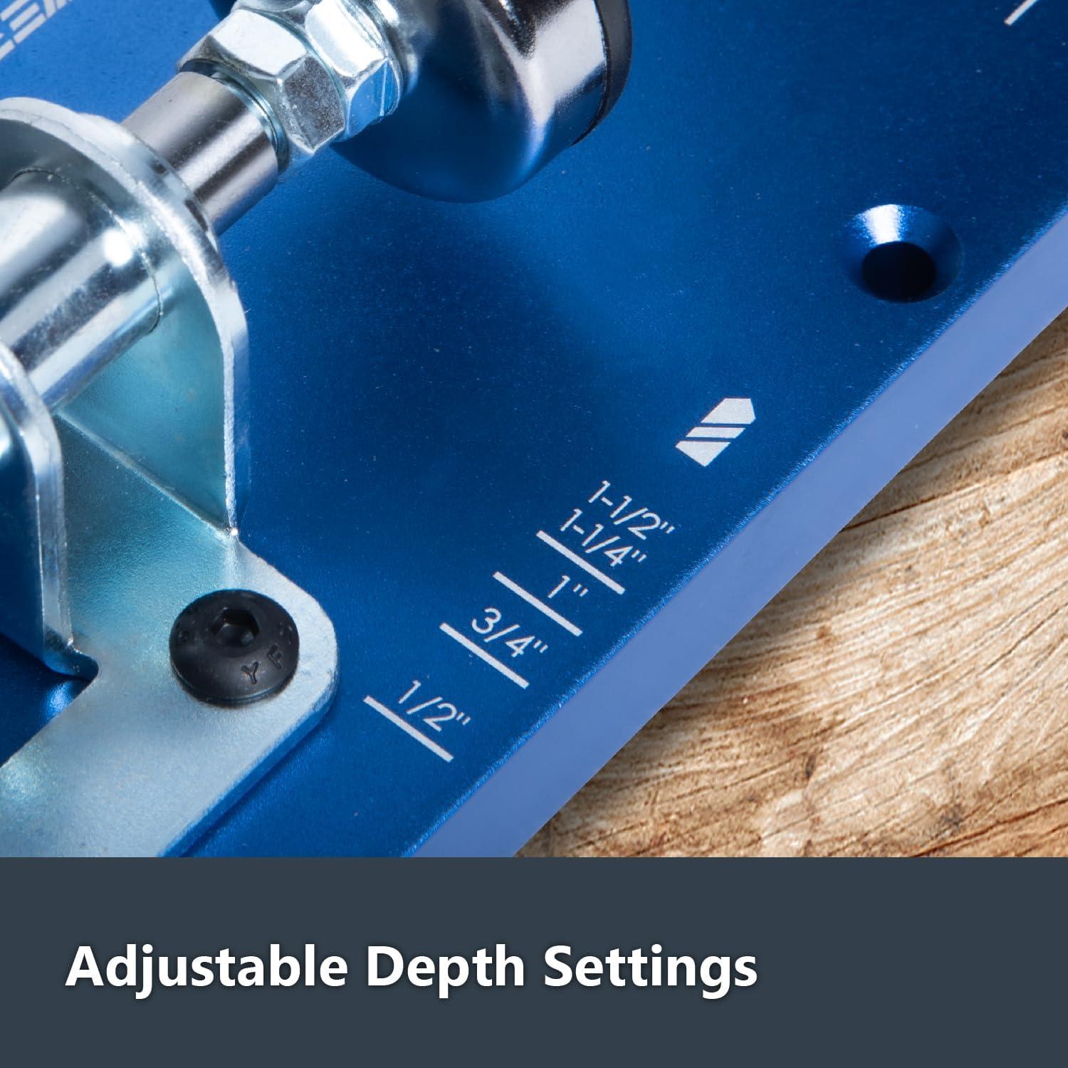 Plantilla de Agujeros de Pocket POWERTEC 71844 Aluminio Ajustable