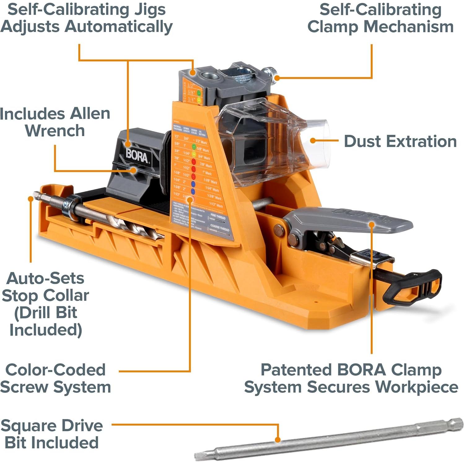 Plantilla Automática para Agujeros de Pocket BORA BR-A170201