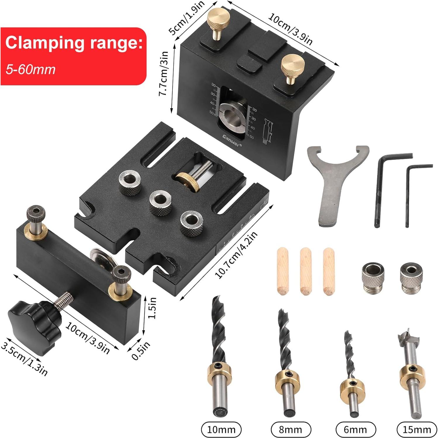 Kit de Plantilla de Agujeros de bolsillo 3-en-1 Idong 8/10/15mm