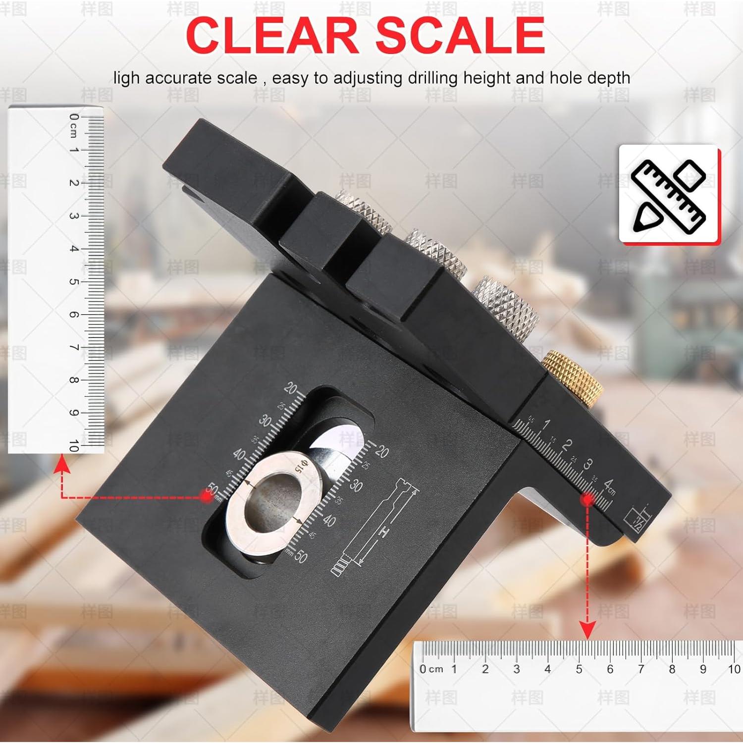 Kit de Plantilla de Agujeros de bolsillo 3-en-1 Idong 8/10/15mm