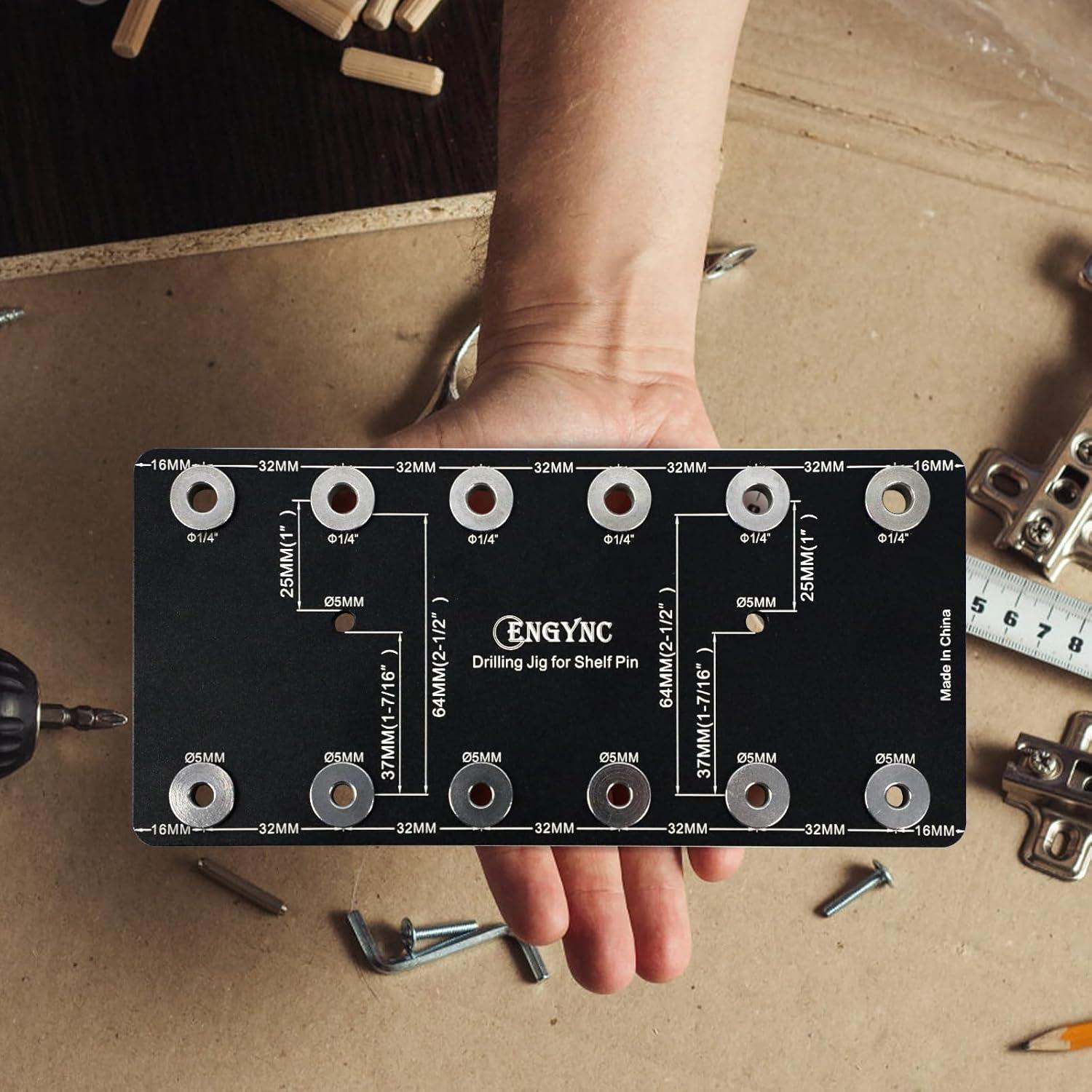 Plantilla de Perforación para Pasadores de Estante ENGYNC 6.35mm y 5mm