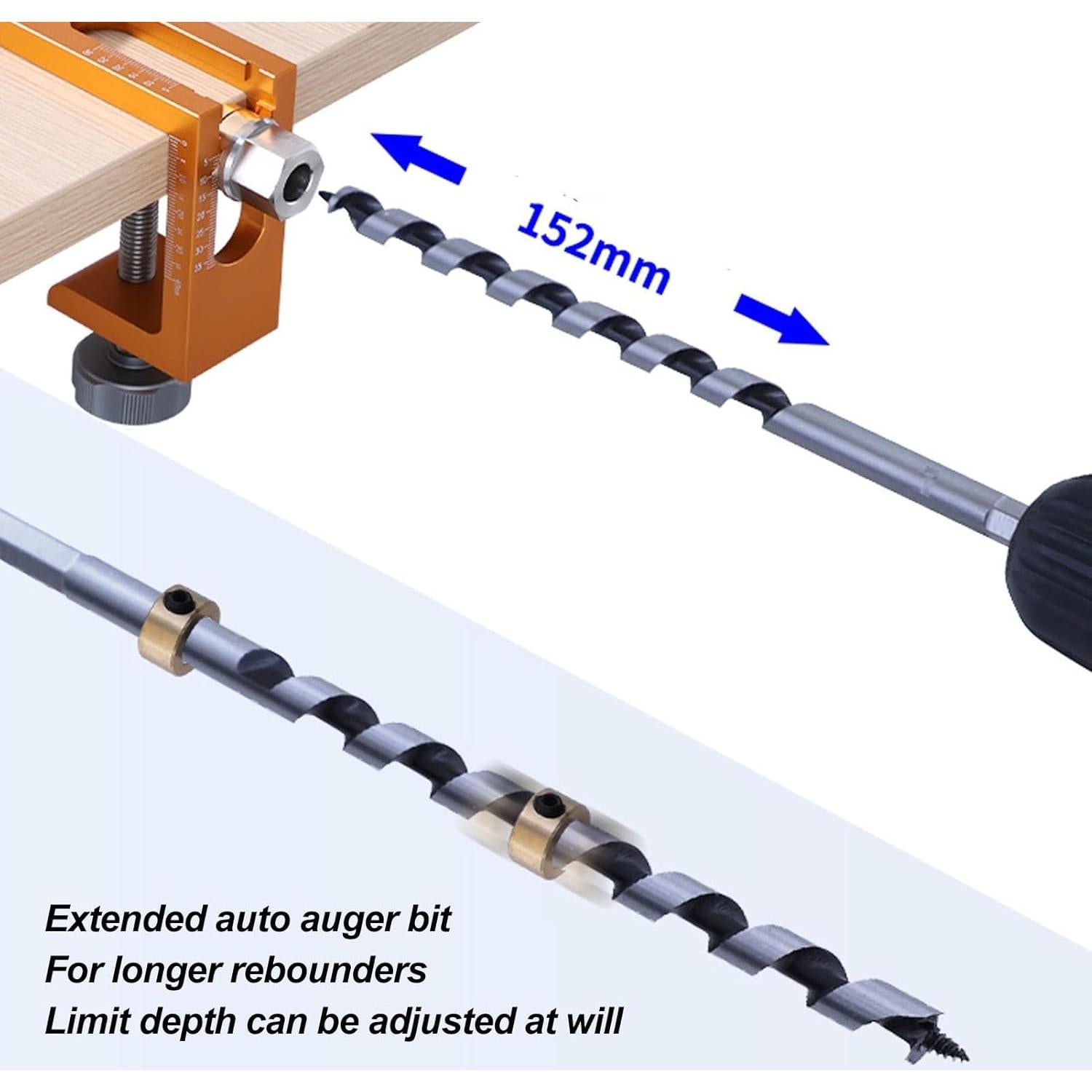 Kit de Plantilla de Perforación Dowel 10mm Hyuduo para Carpintería