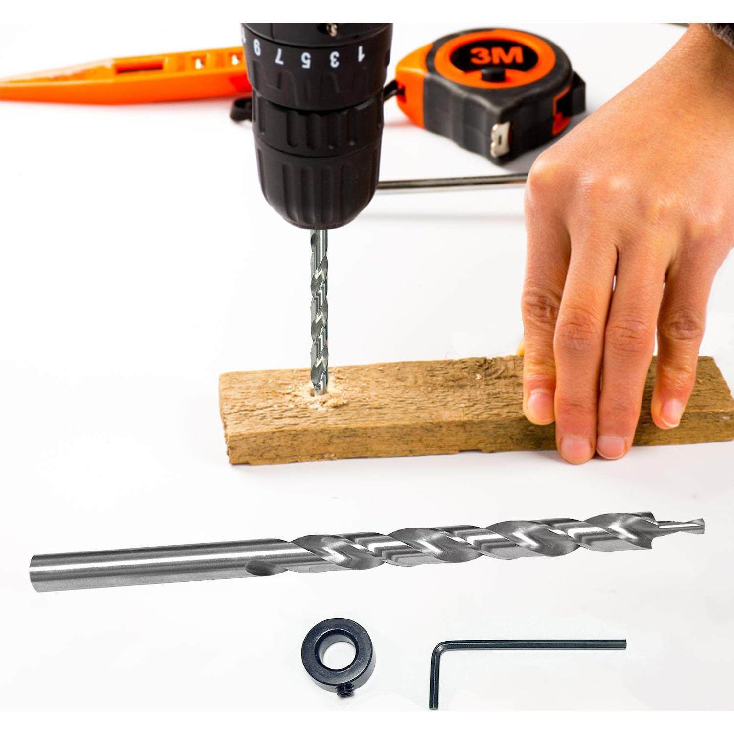 Broca de 9.5 mm VELNUT con collar de parada 16.5 cm 2 piezas