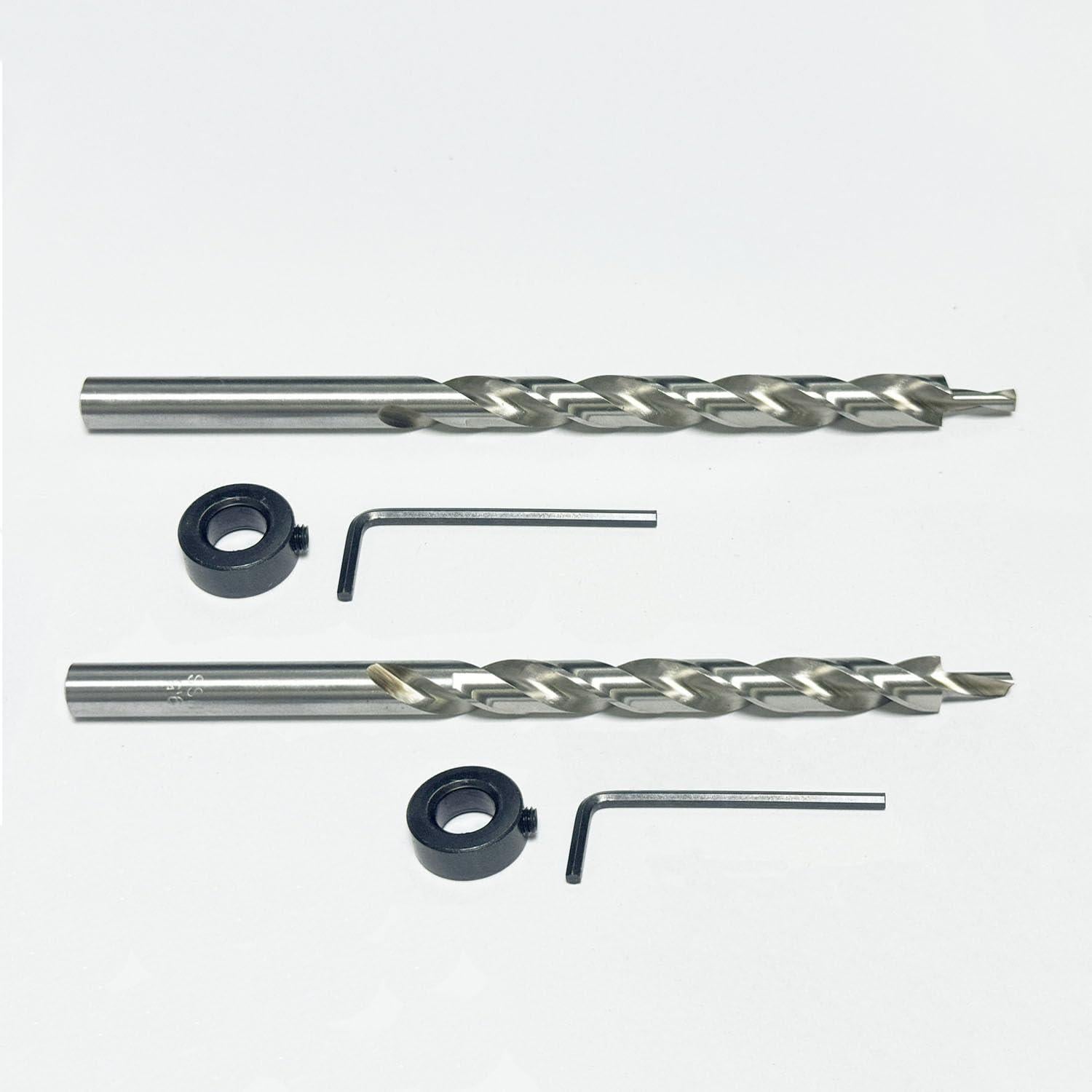 Broca de 9.5 mm VELNUT con collar de parada 16.5 cm 2 piezas