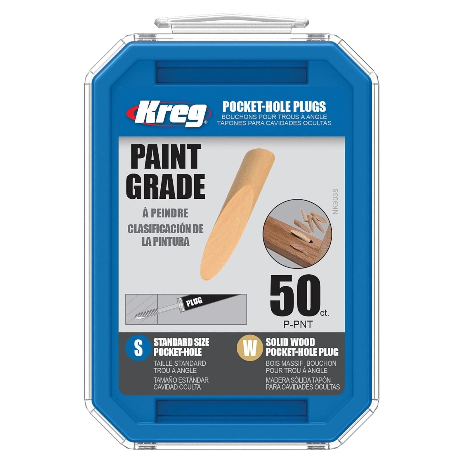 Tapones de Agujero de Bolsillo Kreg P-PNT - 50 Unidades