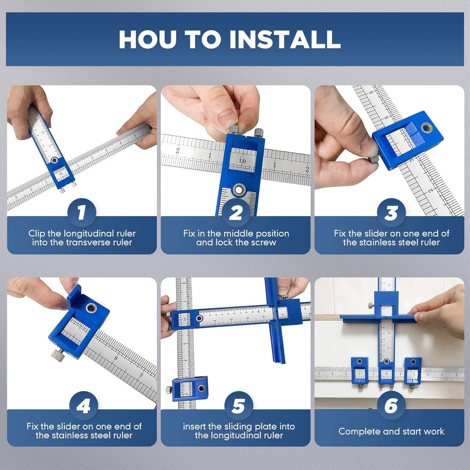 Plantilla de Perforación para Manijas de Gabinete Holimax