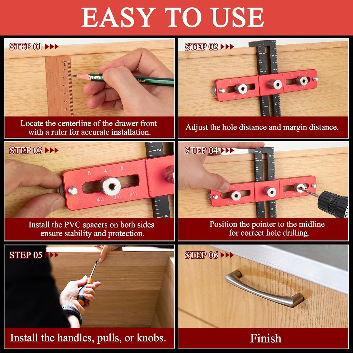Plantilla de Perforación Ajustable ONLYFU para Gabinete