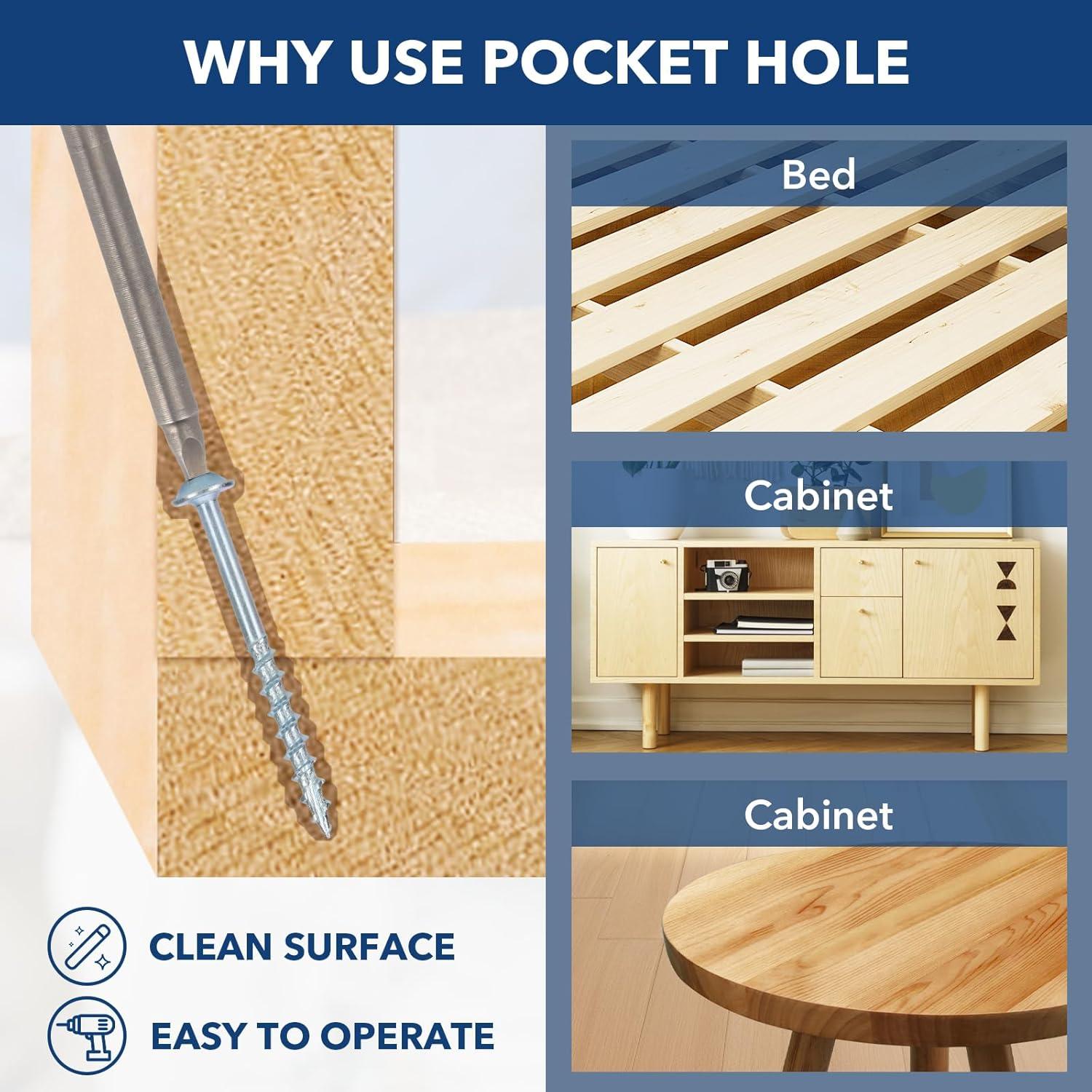 Tornillos de Madera Bobibbi #8x38mm Zinc 300Pcs con Bit 150mm