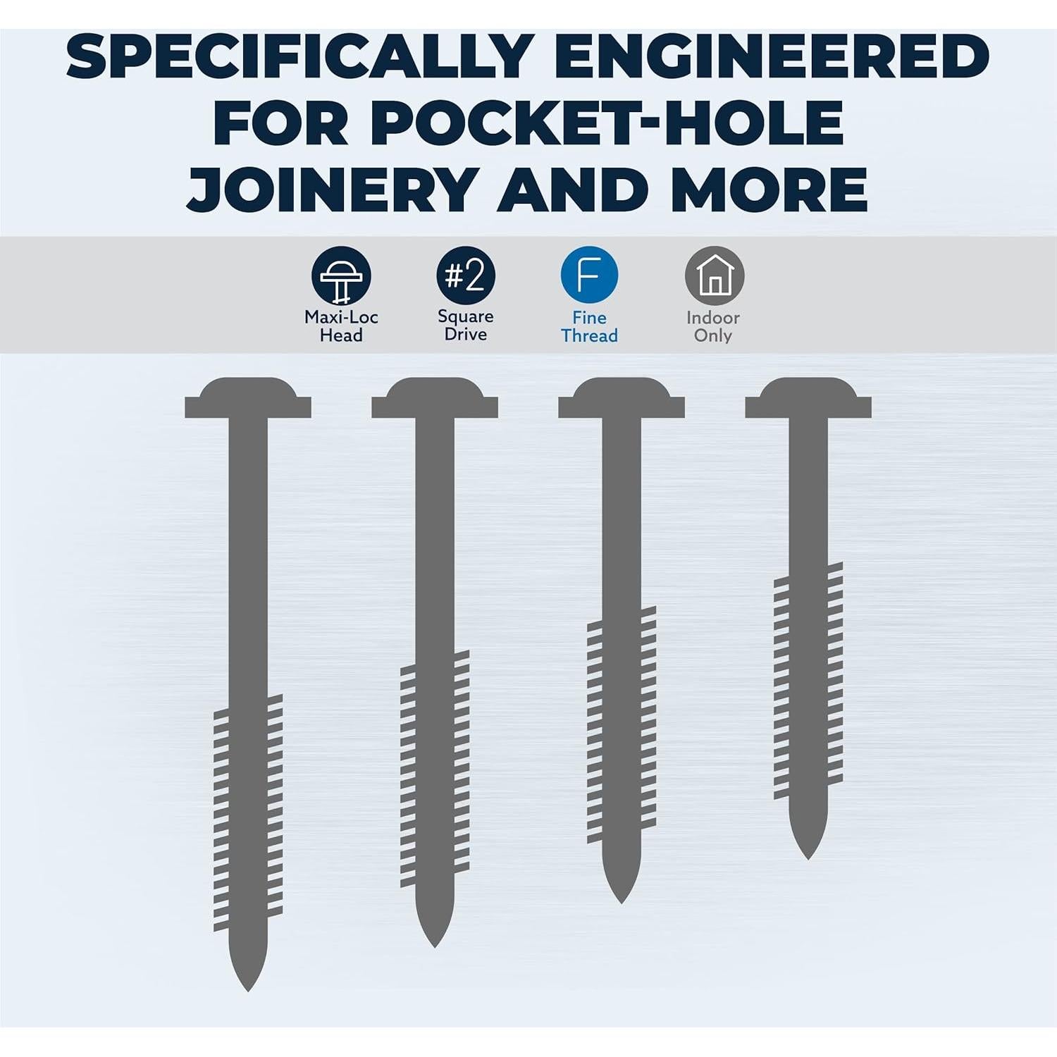 Tornillos de bolsillo Kreg SML-F125-1200 Zinc 31.75mm 1200u