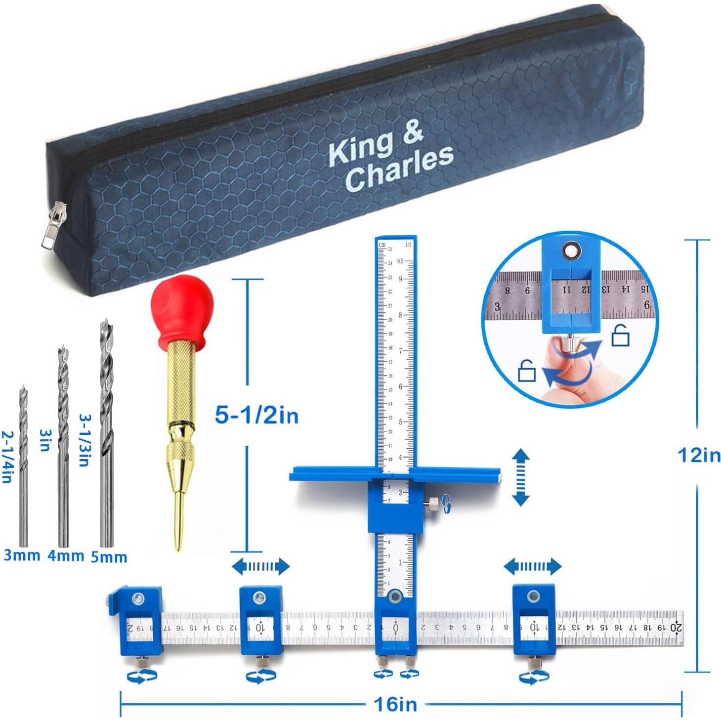 Plantilla de Hardware de Gabinete King&Charles con Punzón Automático